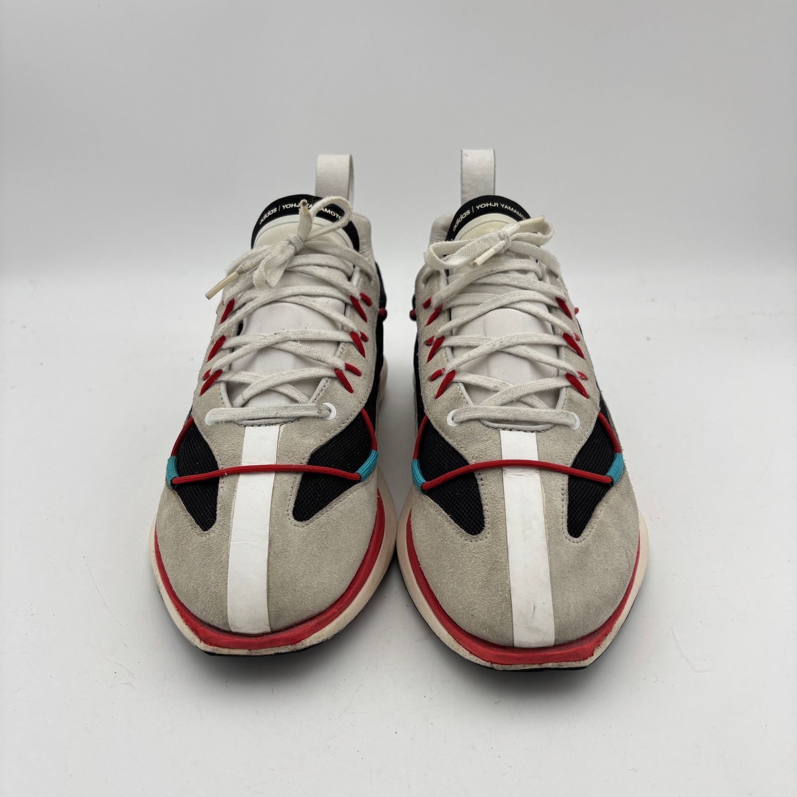 Adidas × Y-3 × Yohji Yamamoto Adidas Yohji Yamamoto Y-3 Shiku Run White Red Cyan 10.5 Size US 10.5 / EU 43-44 - 2 Thumbnail
