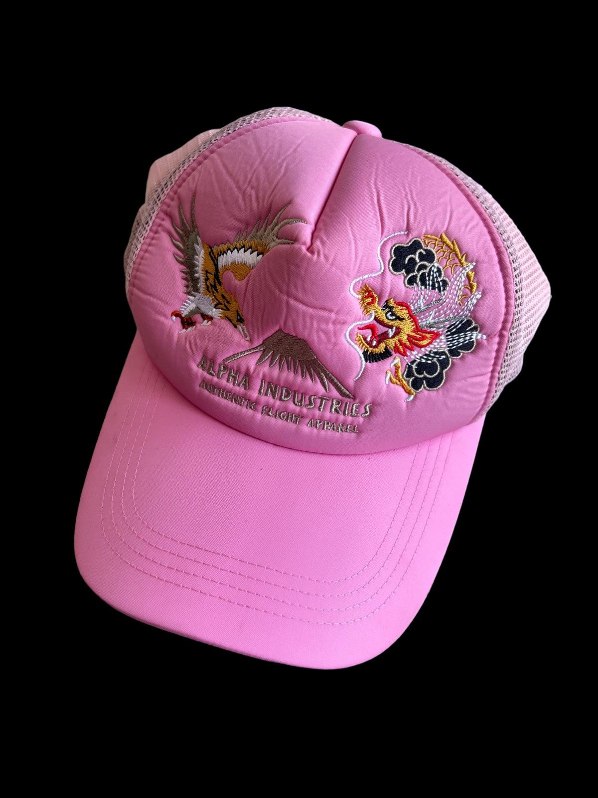 Alpha Industries Alpha Industries Eagles & Dragon Embroidery Pinkish Mesh Cap Size ONE SIZE - 2 Thumbnail
