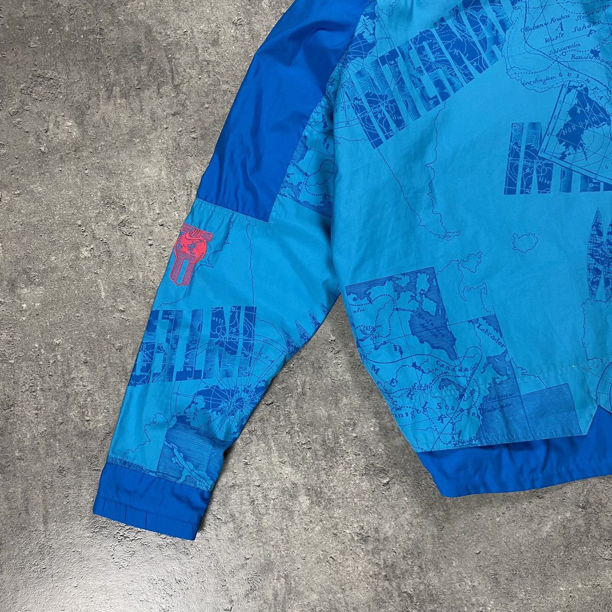Nike × Vintage Nike International Rare Atlas World Map Light Jacket 90s Size US XL / EU 56 / 4 - 7 Thumbnail