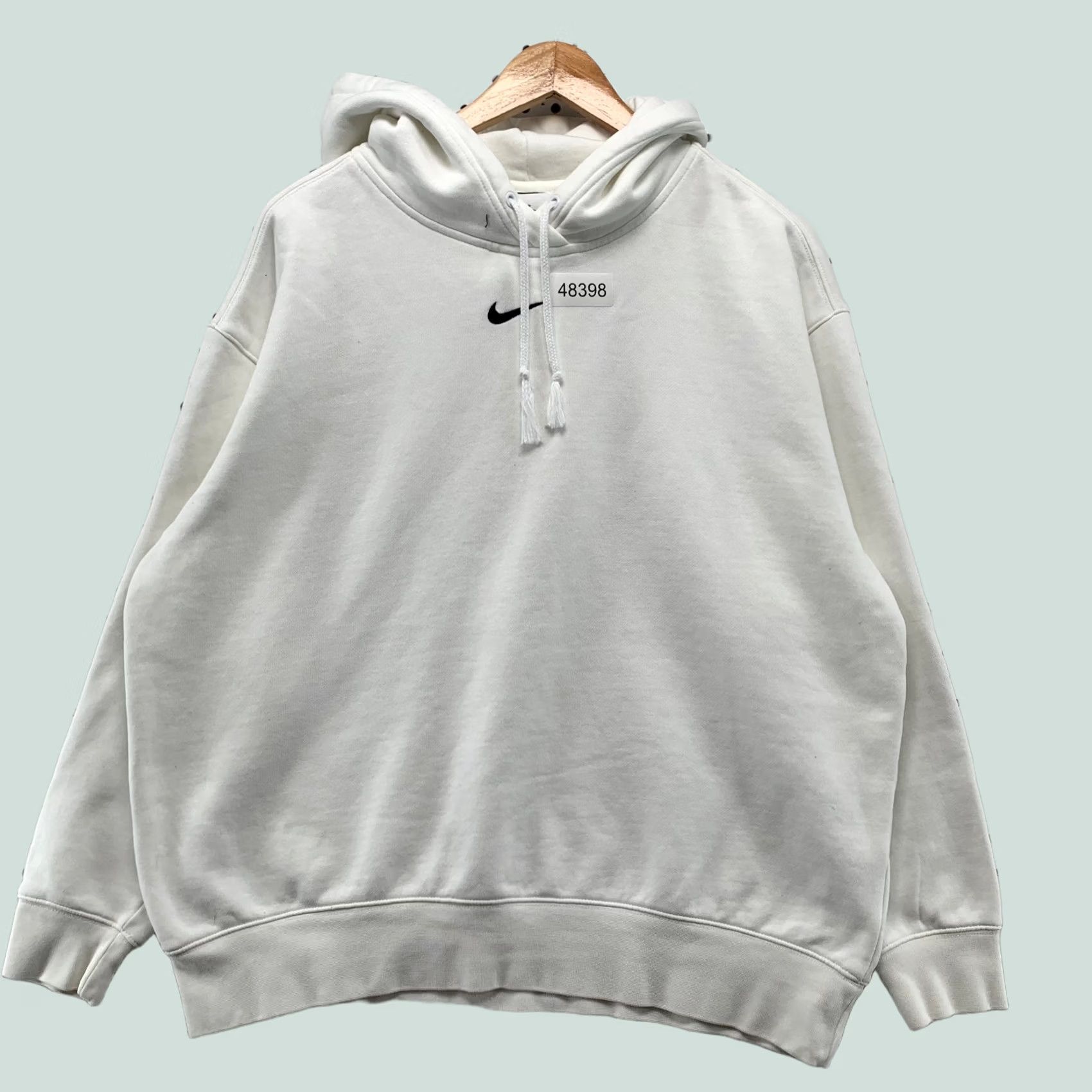 Nike Nike Center Swoosh Hoodie Sweatshirt Mens Medium White Fleece Hooded Pullover Size US M / EU 48-50 / 2 - 1 Thumbnail