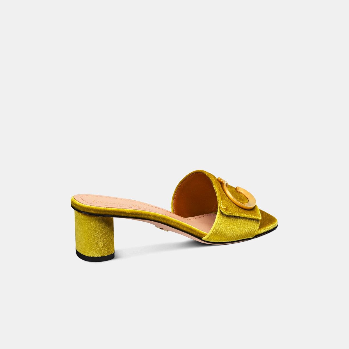 Dior o1w1db11024 C'Est Dior Heeled Slide in Lime Yellow Size US 8 / IT 38 - 3 Thumbnail