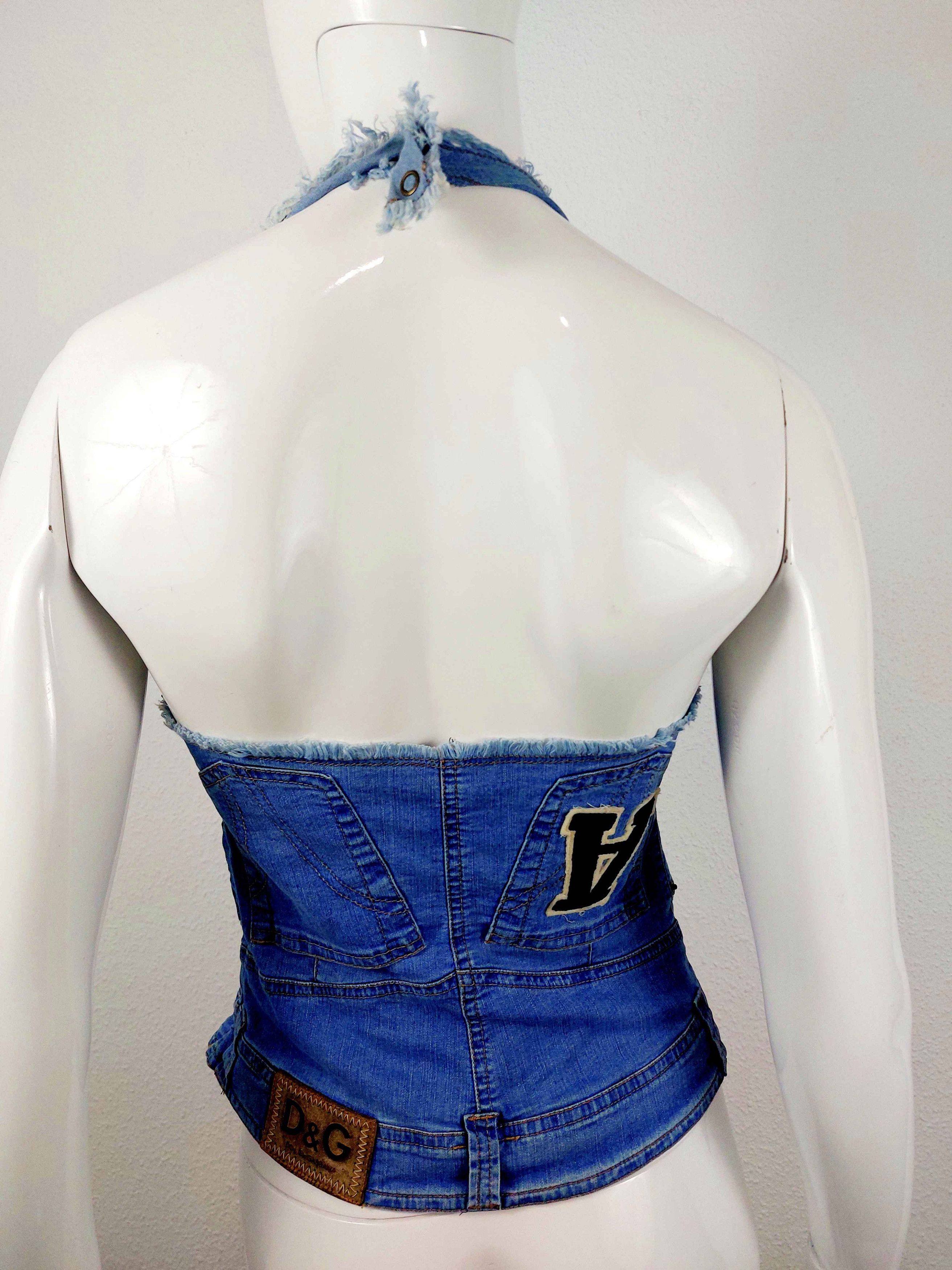 Dolce & Gabbana Dolce Gabbana D&G Patch Patches Cheerleader Bustier Top Size M / US 6-8 / IT 42-44 - 13 Thumbnail
