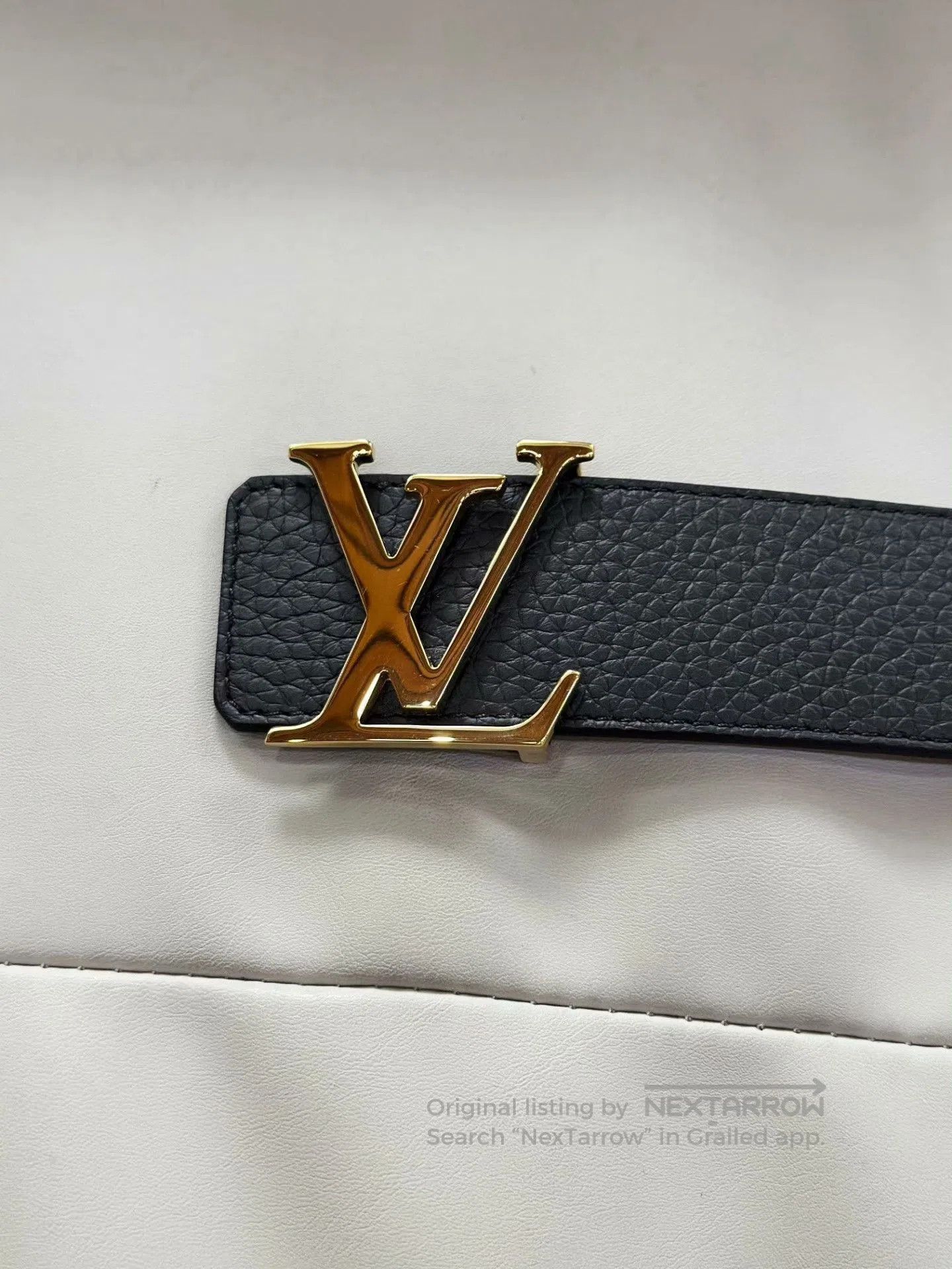 Louis Vuitton LV Reversible Black-Brown Leather Belt. Size ONE SIZE - 6 Thumbnail