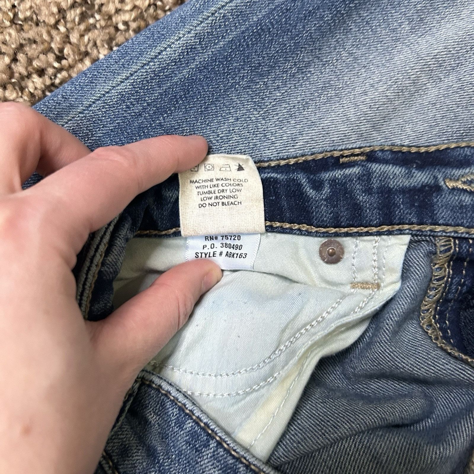 BKE BKE Stella Skinny Womens Size 25R Medium Wash Denim Low Rise Size 25" / US 0 / IT 36 - 6 Thumbnail