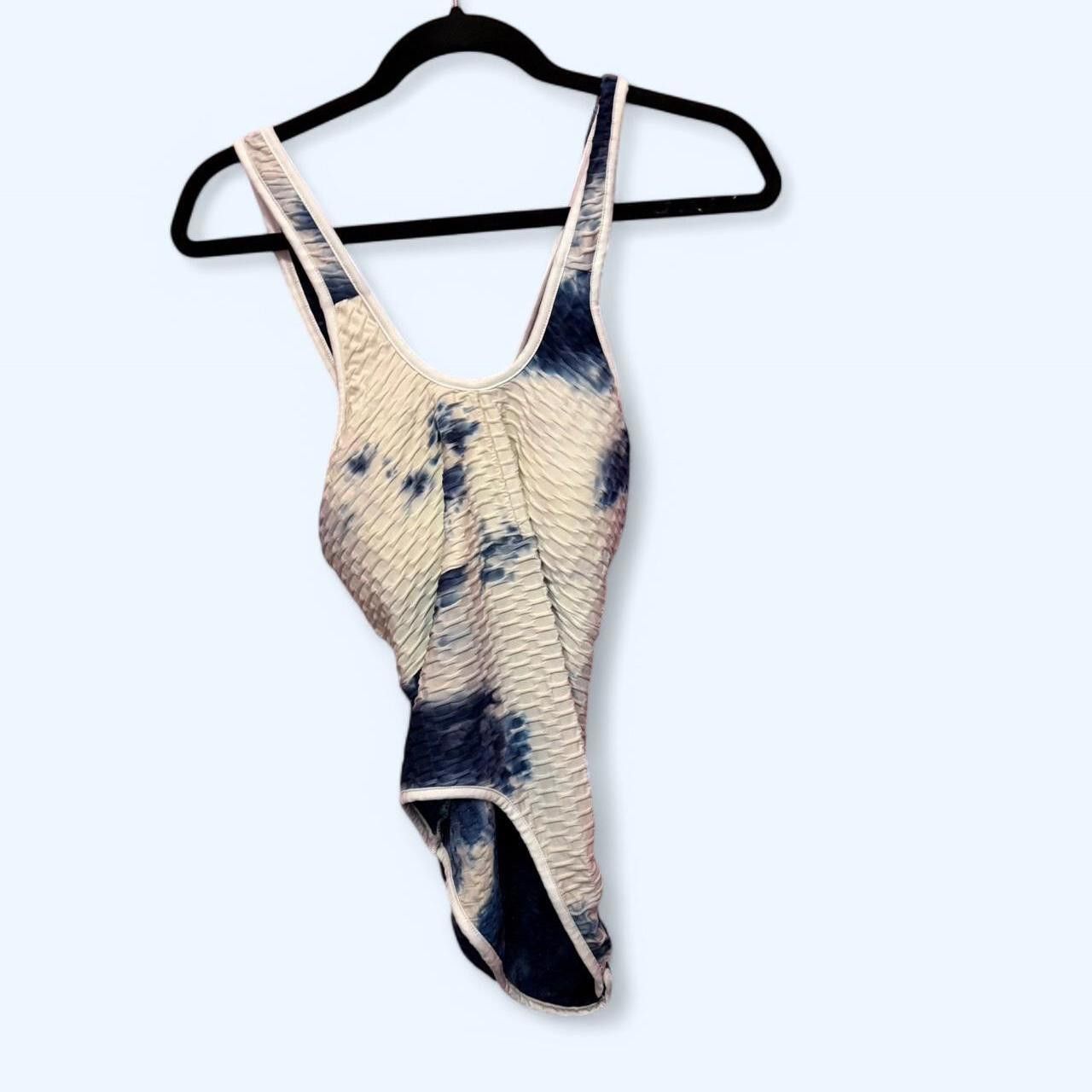 Designer Stylish Navy Tie Dye One-Piece Swimwear Size ONE SIZE - 1 Thumbnail