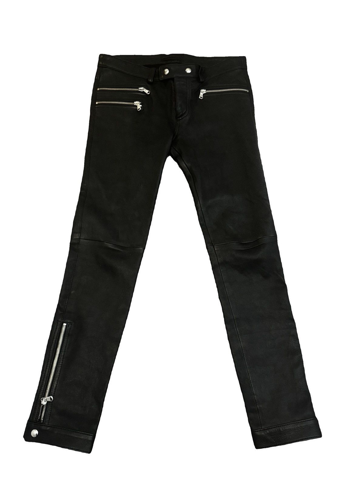Diesel Black Gold Diesel black Gold label Leather Trousers Size 27" / US 4 / IT 40 - 1 Thumbnail