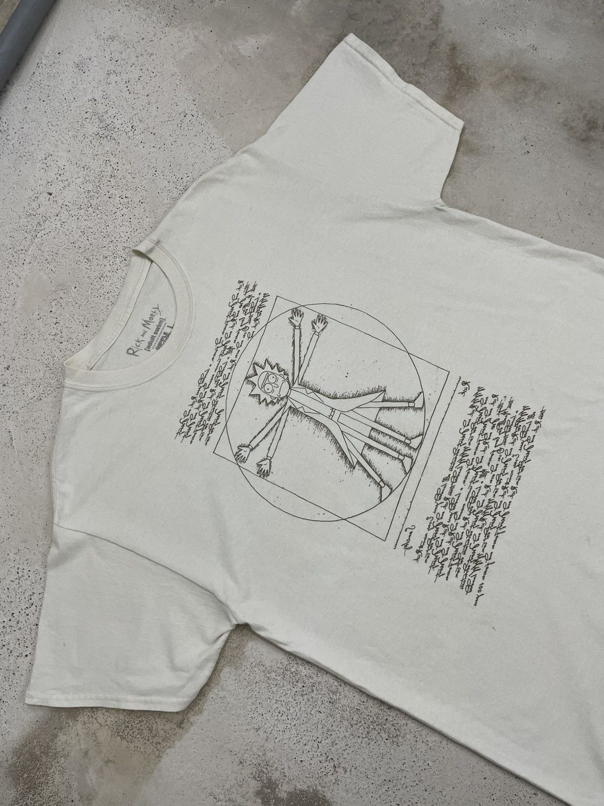 Ripple Junction Rare Rick Morty Vitruvian Rick Leonardo Da Vinci Art Tee Size US L / EU 52-54 / 3 - 3 Thumbnail