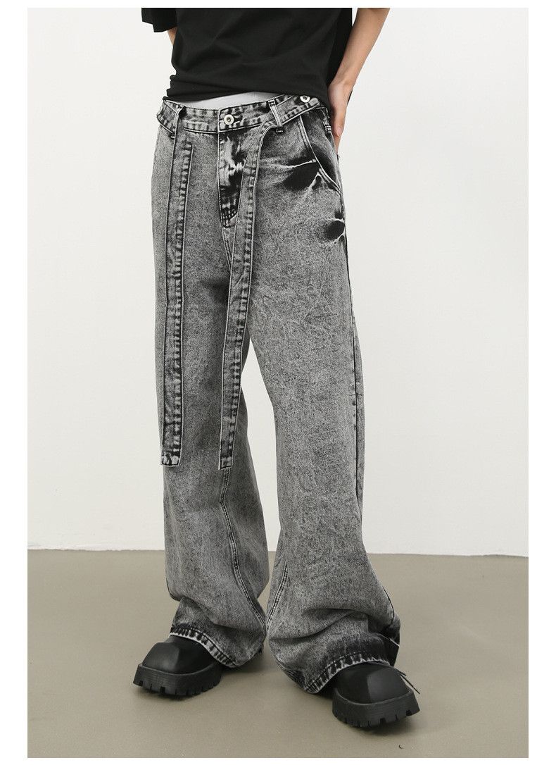 Japanese Brand Japanese retro loose straight versatile belt jeans Size US 32 / EU 48 - 2 Thumbnail