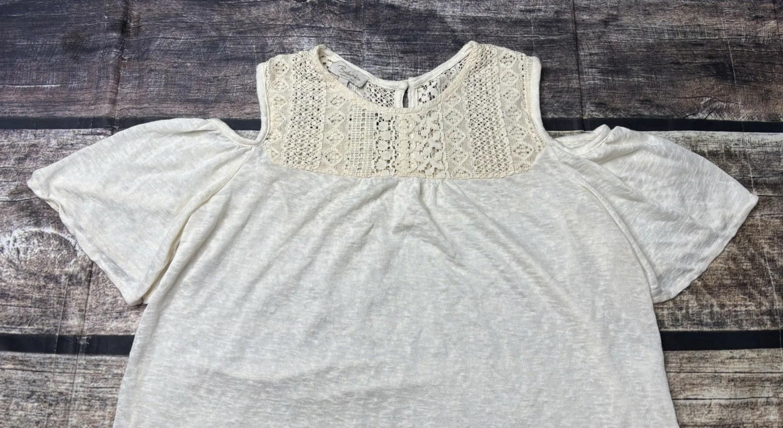 Other Bellambia Top Womens Large Lace Cold Shoulder Sleeve Italy Size L / US 10 / IT 46 - 4 Thumbnail