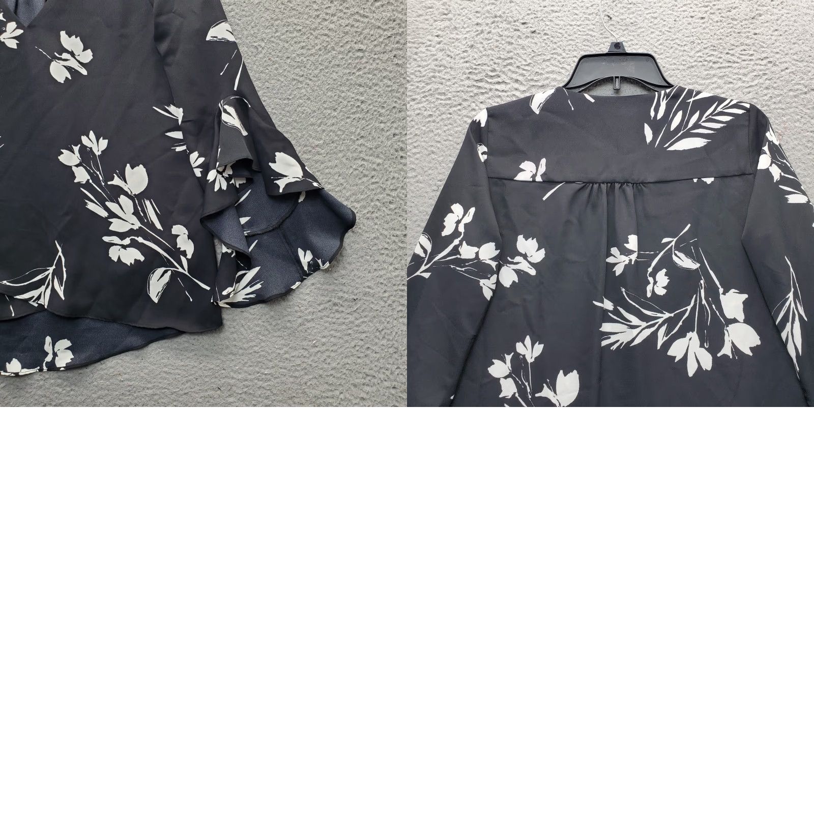 Vince Camuto Vince Camuto Blouse Womens XS Multicolor Floral Flutter Sleeve V-Neck Shirt Size XS / US 0-2 / IT 36-38 - 8 Thumbnail