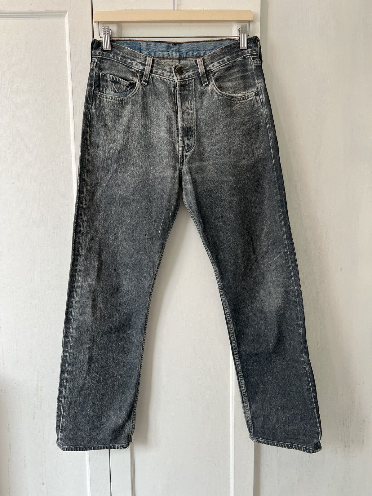 Maison Margiela 2005 ARTISANAL Martin Margiela Grey Painted Denim Size US 32 / EU 48 - 1 Thumbnail