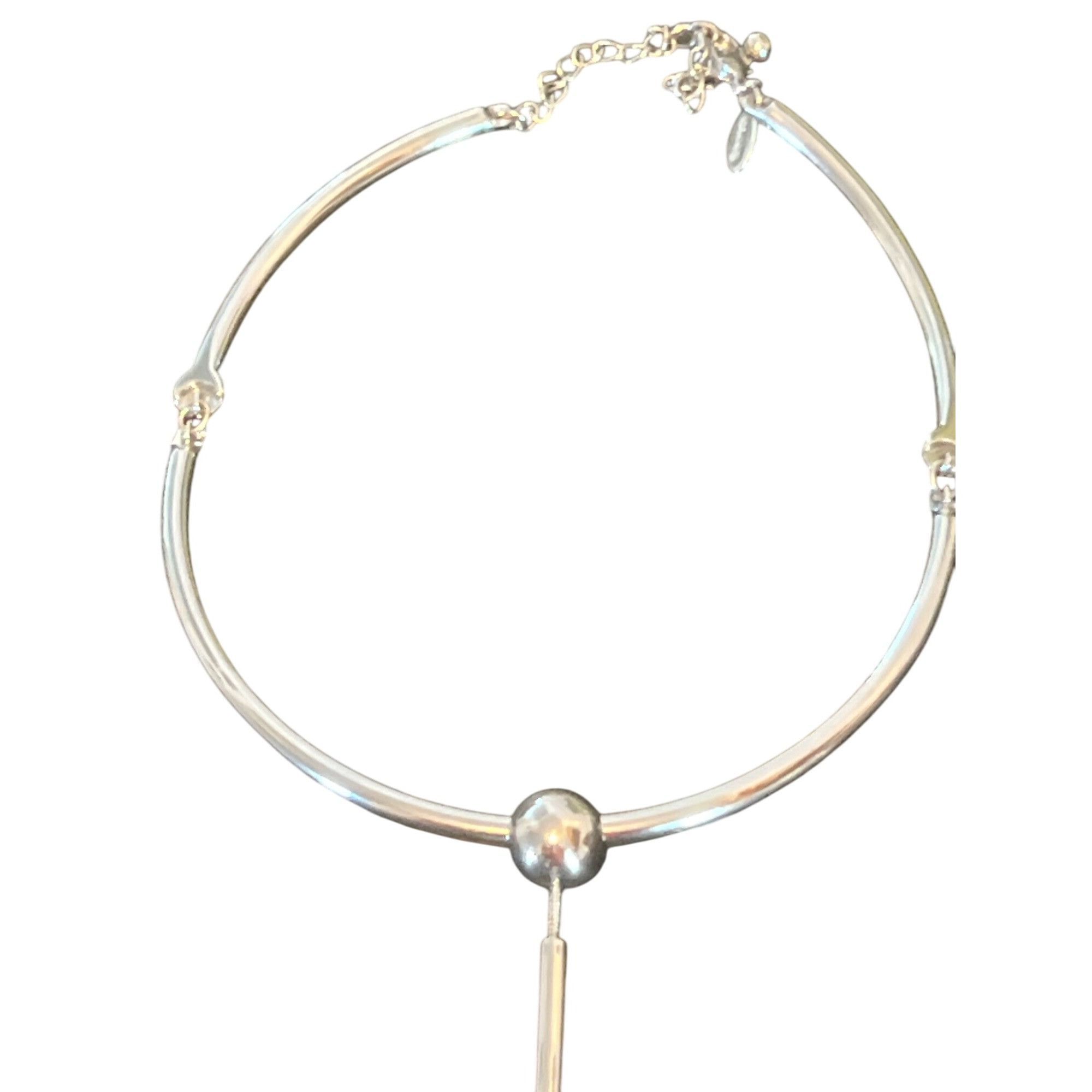 Chicos Chicos Silver Tone Long Necklace Articulated Choker Long Tas Size ONE SIZE - 2 Thumbnail