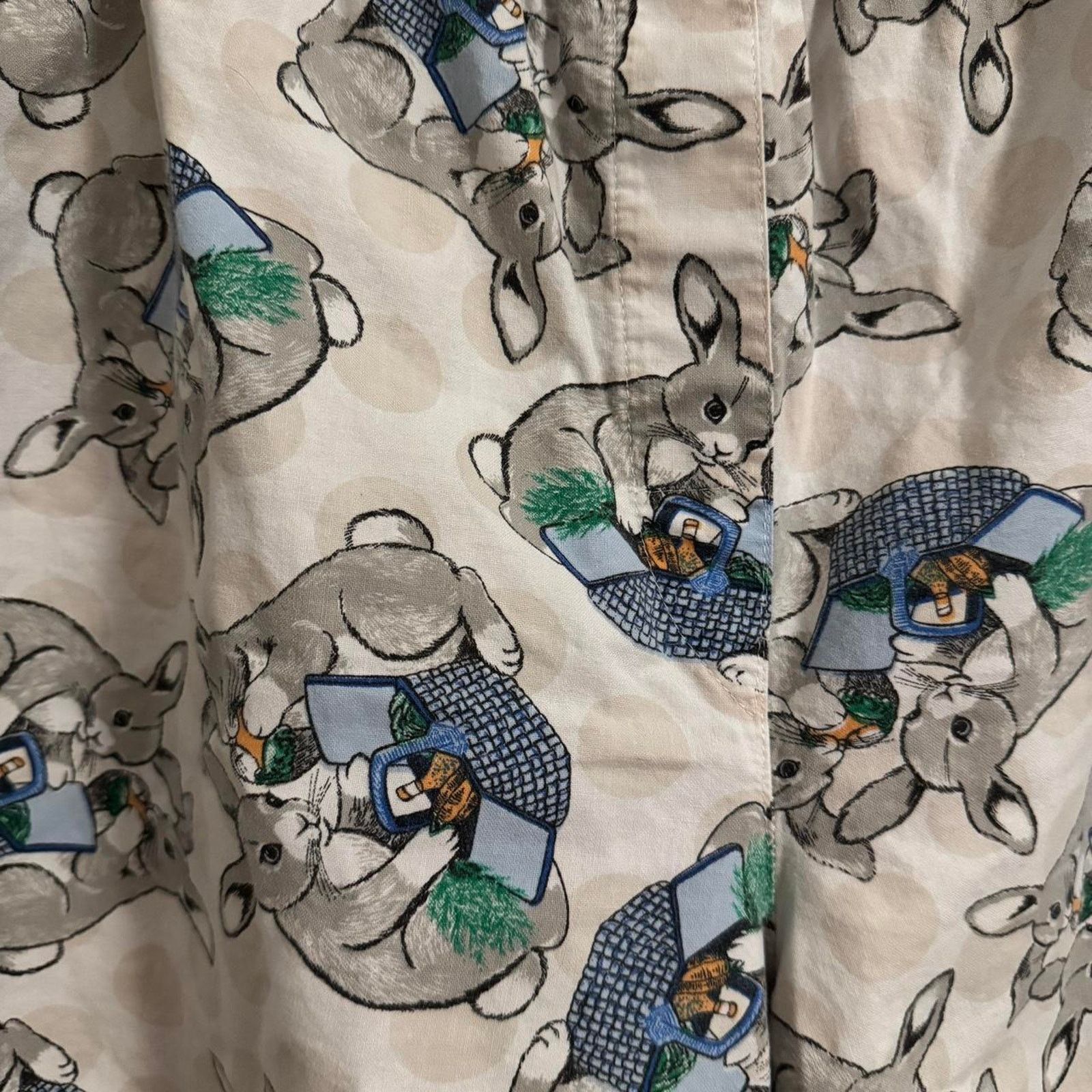Other Vintage Sleepygirl USA 100% Cotton Bunny Print Shorts XL Size 36" / US 14 / IT 50 - 2 Thumbnail