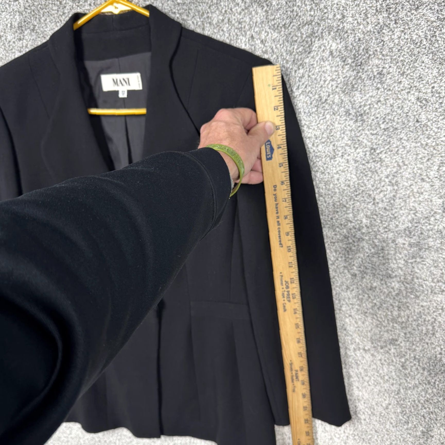 Vintage VINTAGE Mani Blazer Women's 10 Wool Tuxedo Blazer Black Tailored Office Workwear 90s/Retro Ladies Mens? Size L / US 10 / IT 46 - 3 Thumbnail