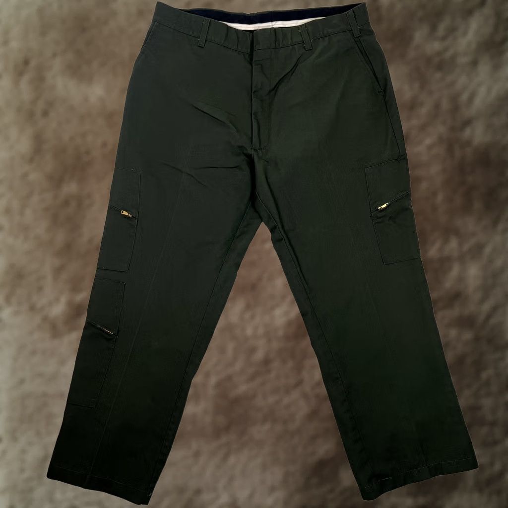 Vintage VINTAGE Topps Cargo Pants Mens 38x30 Green Workwear Made USA Pants Mens 38 Green Cargo Pocket Zipper Flat Front Relaxed 65% Polyester 35% Cotton Size US 38 / EU 54 - 1 Thumbnail