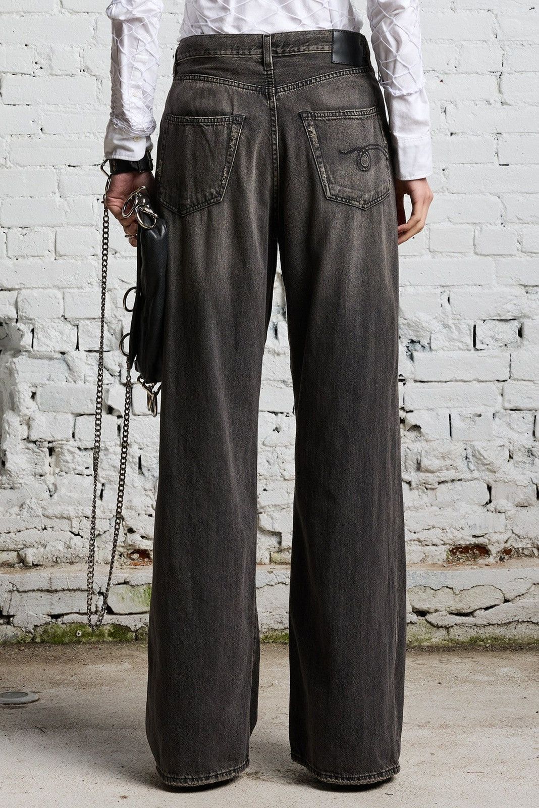 R13 DAMON PLEATED WIDE LEG - ELLERY BLACK SIZE 30 Size 30" / US 8 / IT 44 - 6 Thumbnail