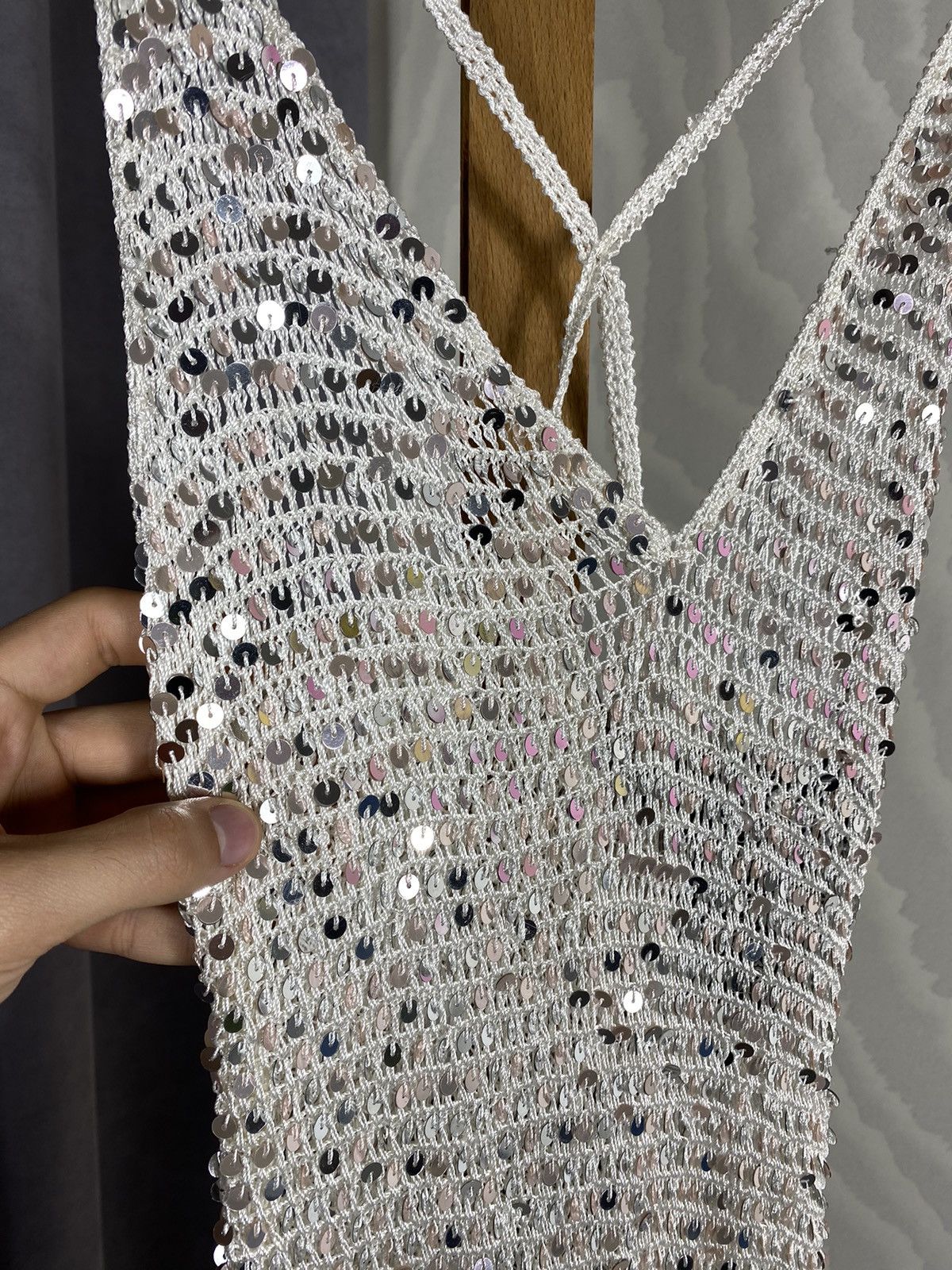 Retrofete Retrofete Marie Sequin Crochet Dress Size M / US 6-8 / IT 42-44 - 8 Thumbnail