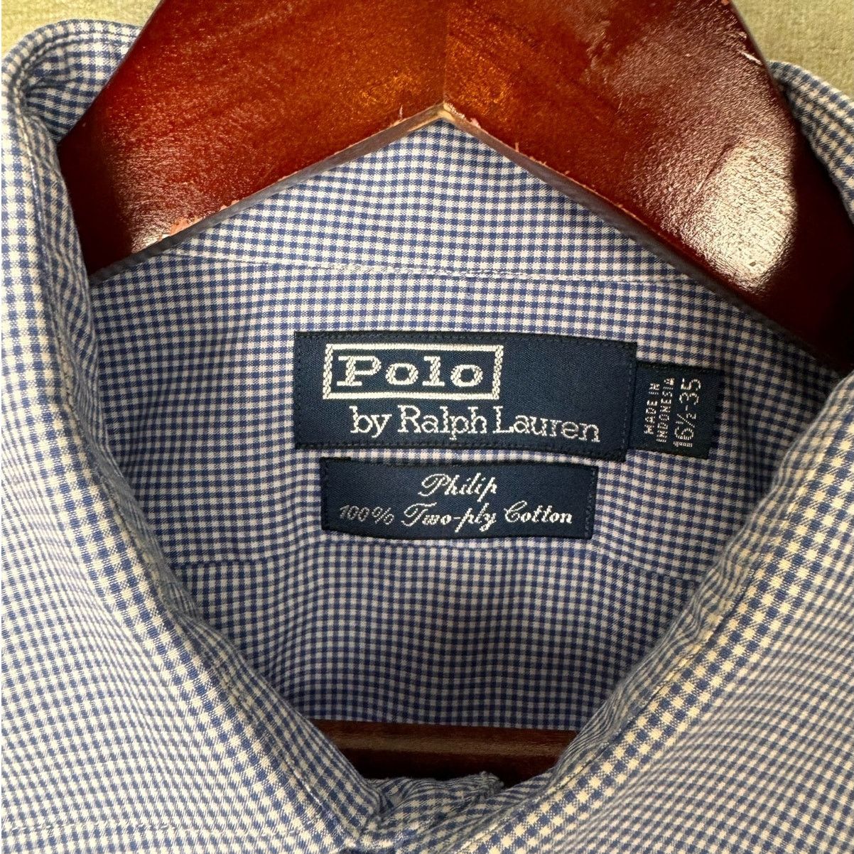 Polo Ralph Lauren × Vintage VTG Polo Ralph Lauren Philip Shirt Mens Sz 16.5-35 90s Size US XL / EU 56 / 4 - 5 Thumbnail
