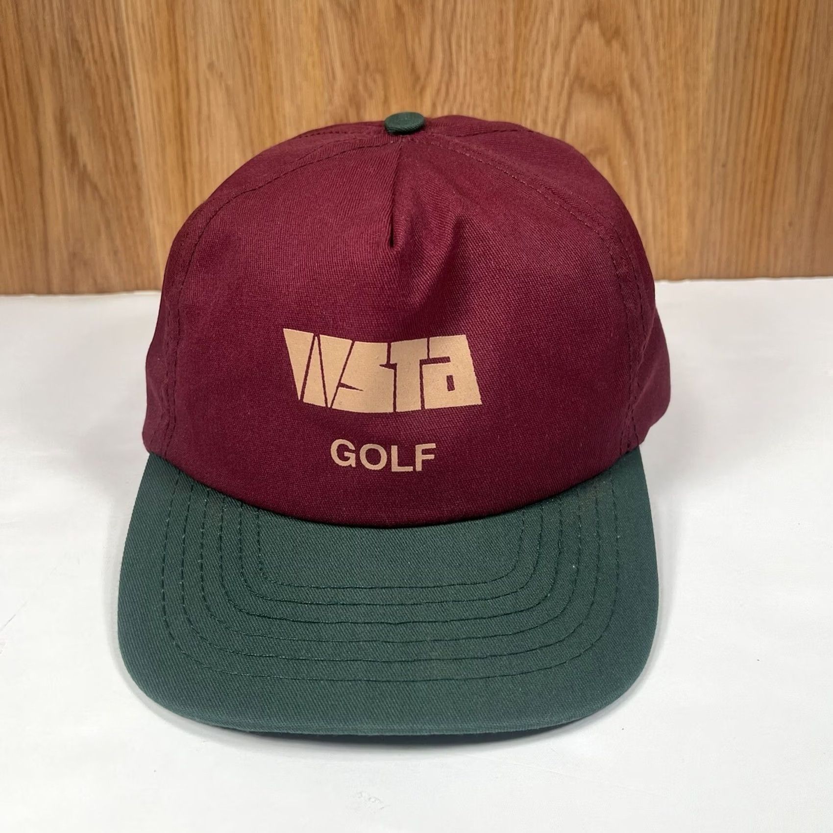 Vintage VINTAGE Unbranded VSTA Golf Adult Adjustable Snapback Trucker Hat Cap Maroon Green Men Hat Size ONE SIZE - 2 Thumbnail