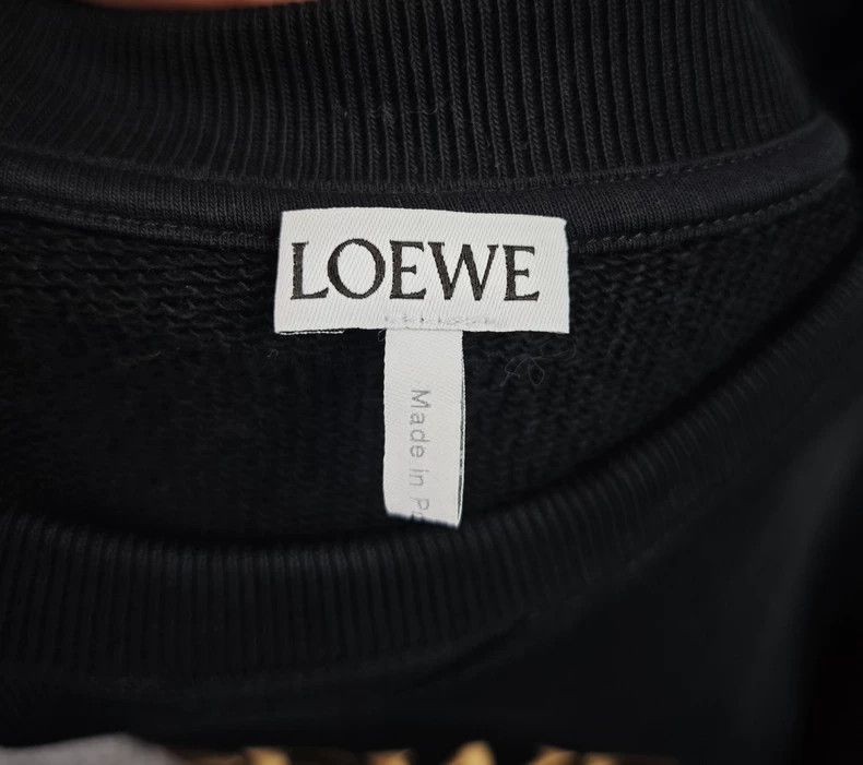 Loewe LOEWE Anagram Logo Embroidered Cotton Hooded Sweatshirt Size US M / EU 48-50 / 2 - 3 Thumbnail