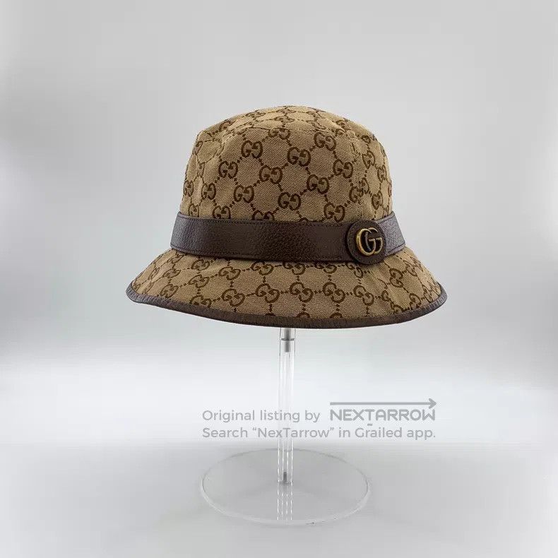 Gucci Gucci Size M Brown logo jacquad full-print cotton casual fi Size ONE SIZE - 1 Thumbnail