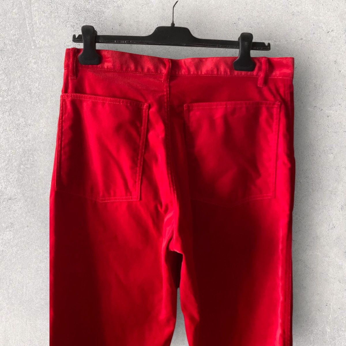 Comme des Garcons × Comme des Garcons SHIRT NWT Fall 2023 Red Velour Cut Off Patch Work Pants Size US 34 / EU 50 - 6 Thumbnail