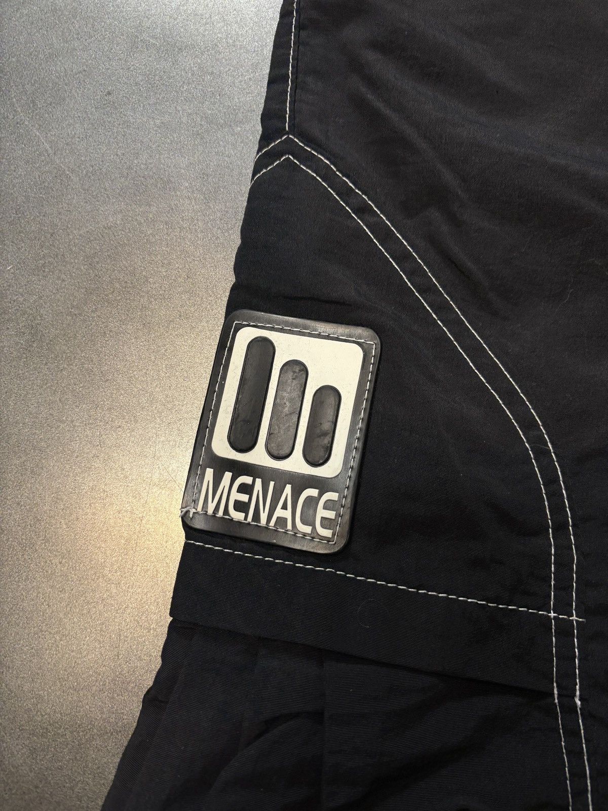 Menace × Vintage Vintage Menace Jeans Shorts 90s Nylon Raver Contrast Stitch Size US 28 / EU 44 - 10 Thumbnail