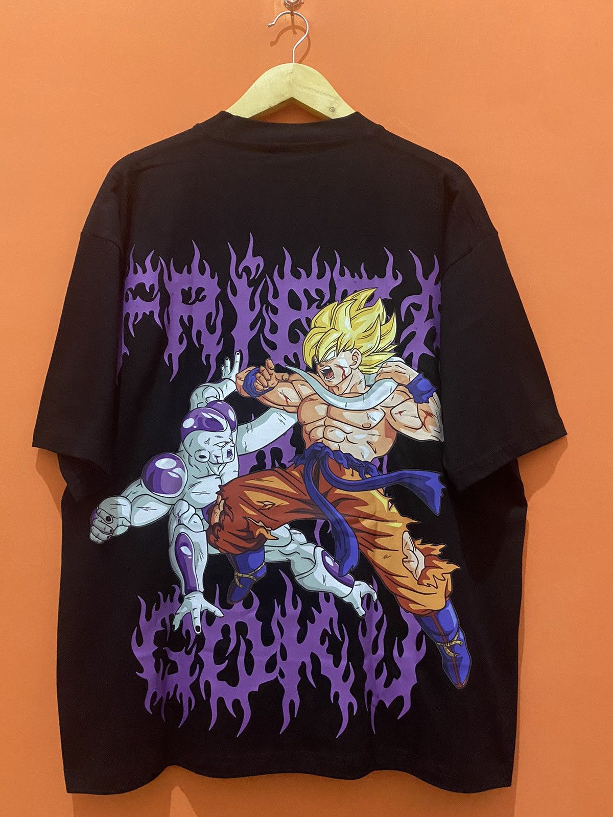 Japanese Brand 🔥RARE🔥 Dragon Ball Z Goku Vs Frieza boot tee anima movie Size US L / EU 52-54 / 3 - 2 Thumbnail