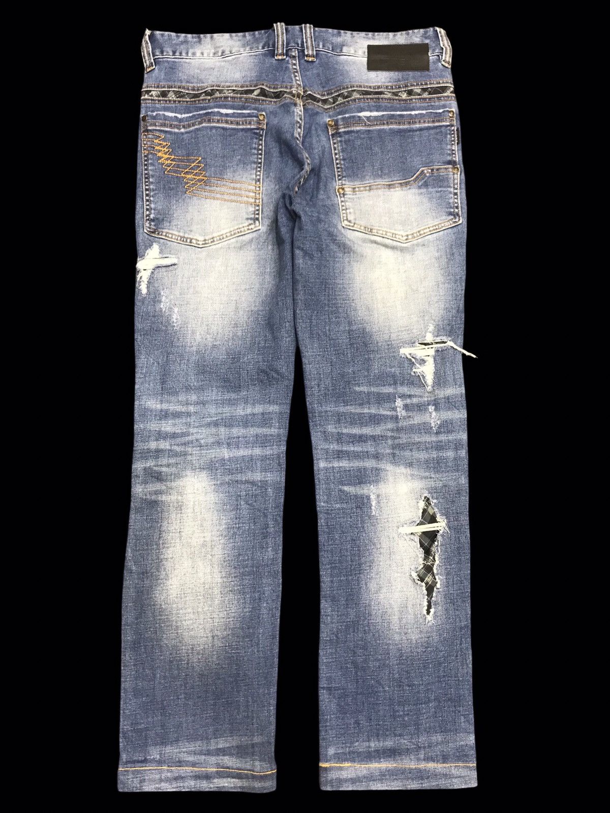Japanese Brand 💥DENIM ART💥MCD Heavy Distressed Punk Stonewash Denim F142 Size US 33 - 2 Thumbnail