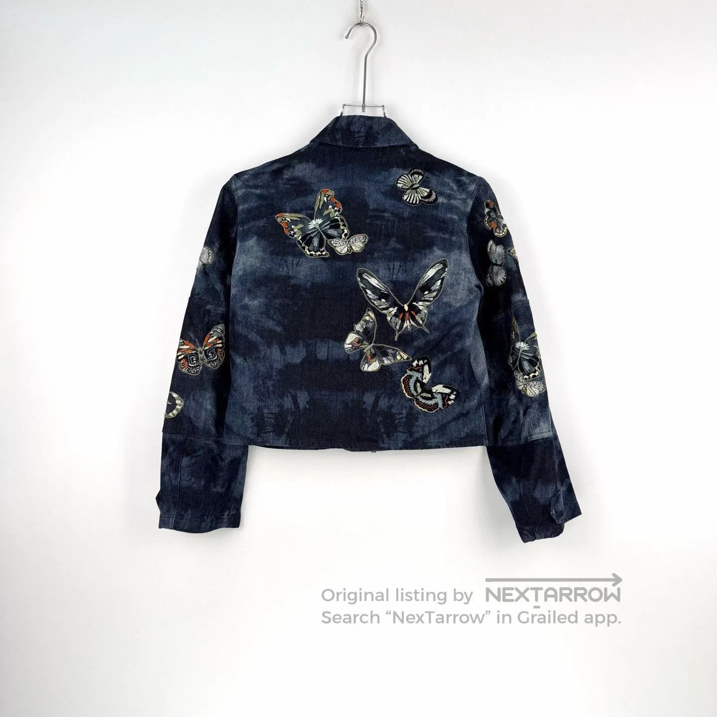 Valentino Valentino Butterfly Embroidery Denim Jacket. Size S / US 4 / IT 40 - 4 Thumbnail