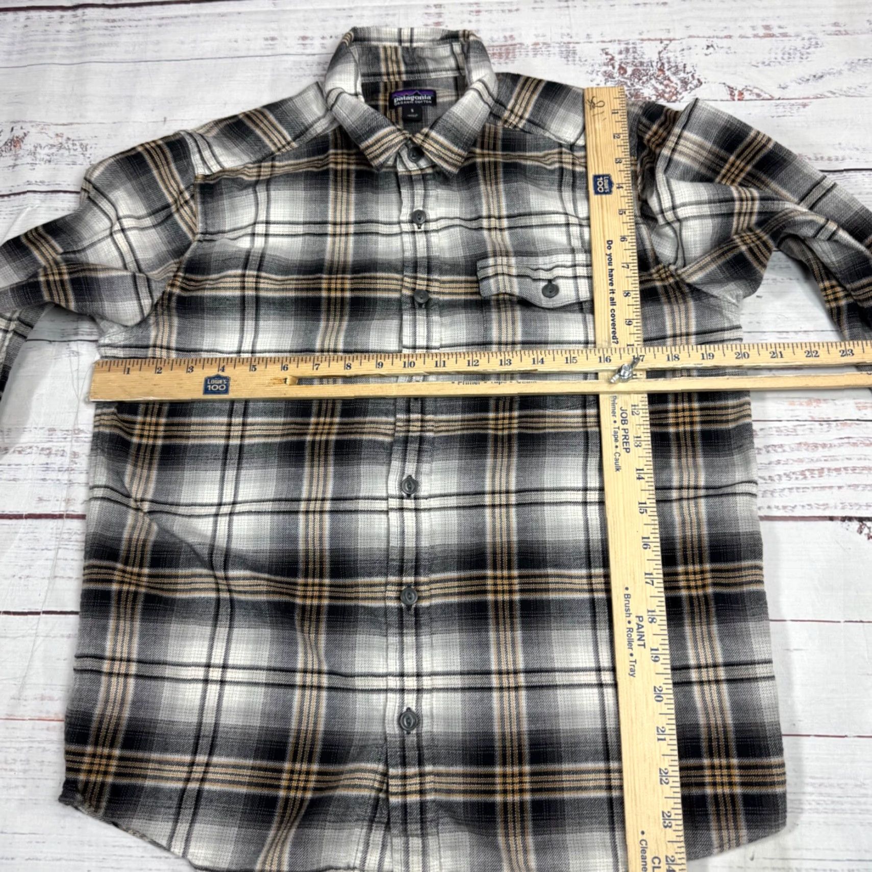 Patagonia Patagonia Womens Button-Up Plaid Flannel Shirt S Black/Gray Organic Cotton Size S / US 4 / IT 40 - 2 Thumbnail