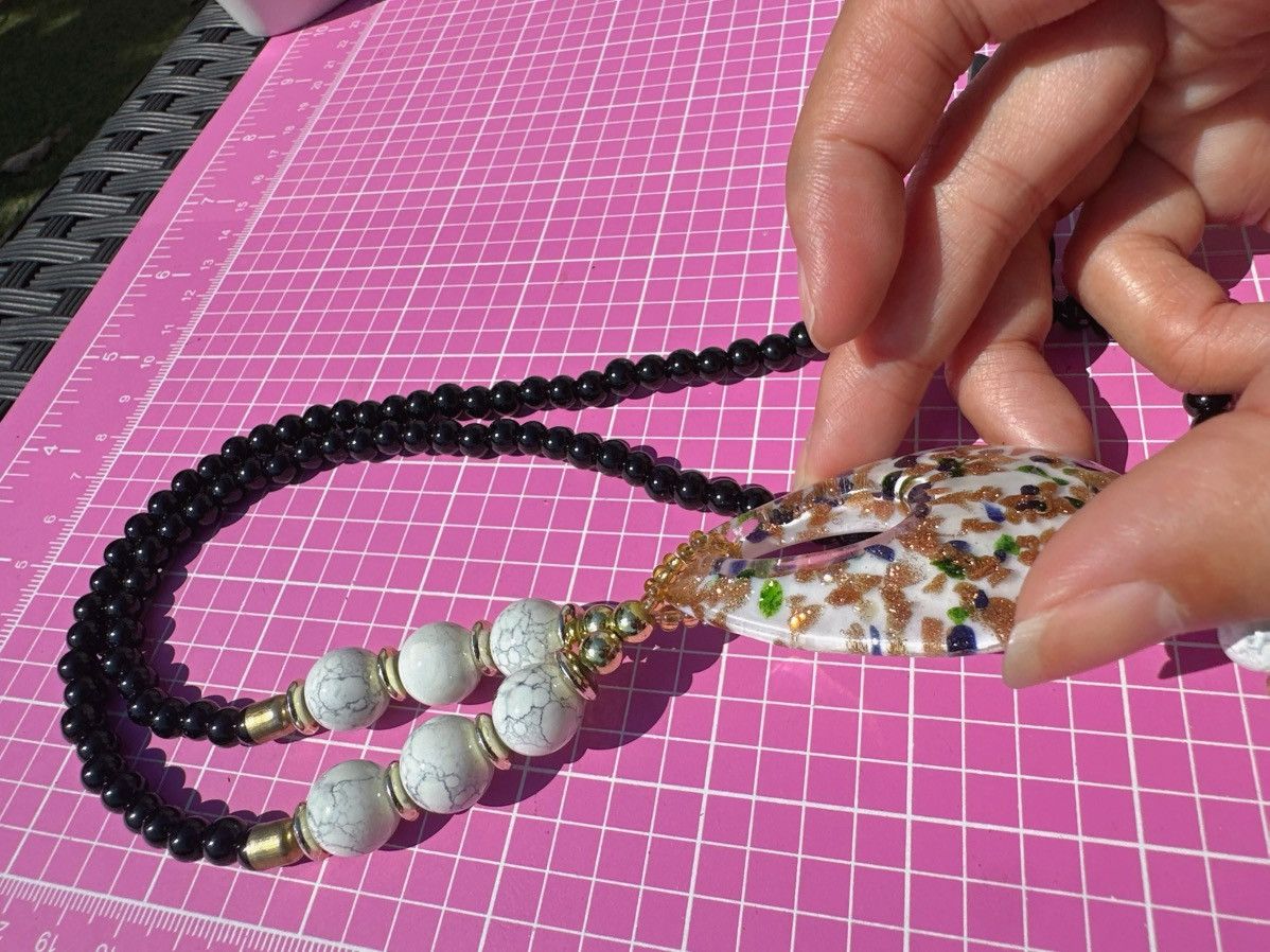 Designer ANN TAYLOR white teardrop pendant sparking long necklace Size ONE SIZE - 7 Thumbnail
