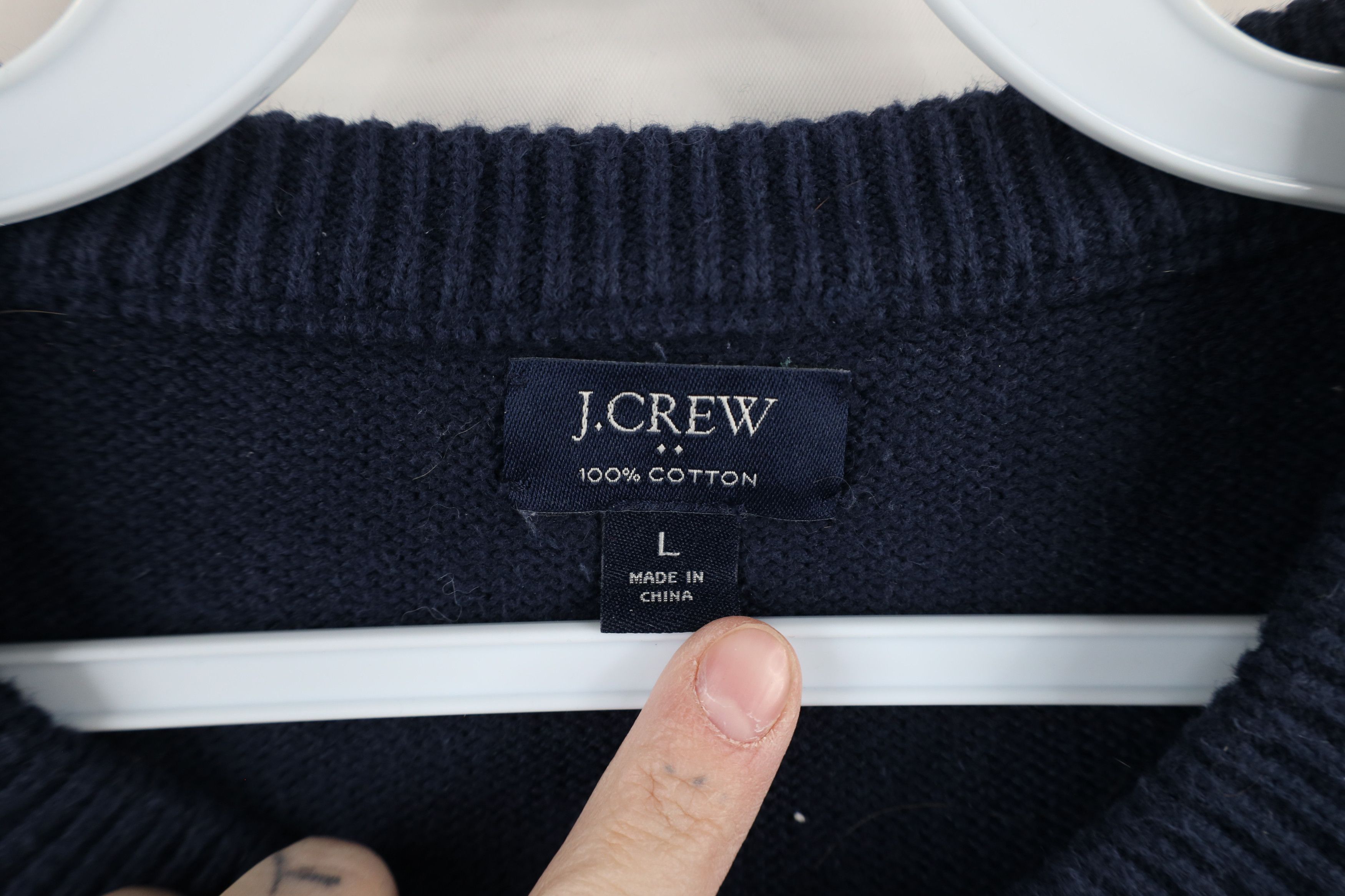J.Crew Vintage J Crew Cotton Knit Fair Isle Snowflake Sweater Size US L / EU 52-54 / 3 - 7 Thumbnail