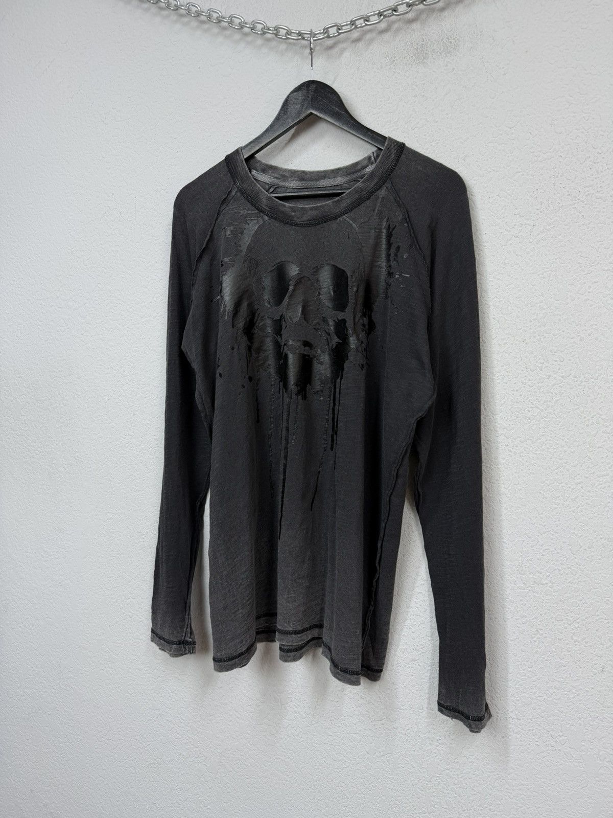 If Six Was Nine Vintage Skull Print Long Sleeve Rick Owens Style Size US L / EU 52-54 / 3 - 9 Thumbnail