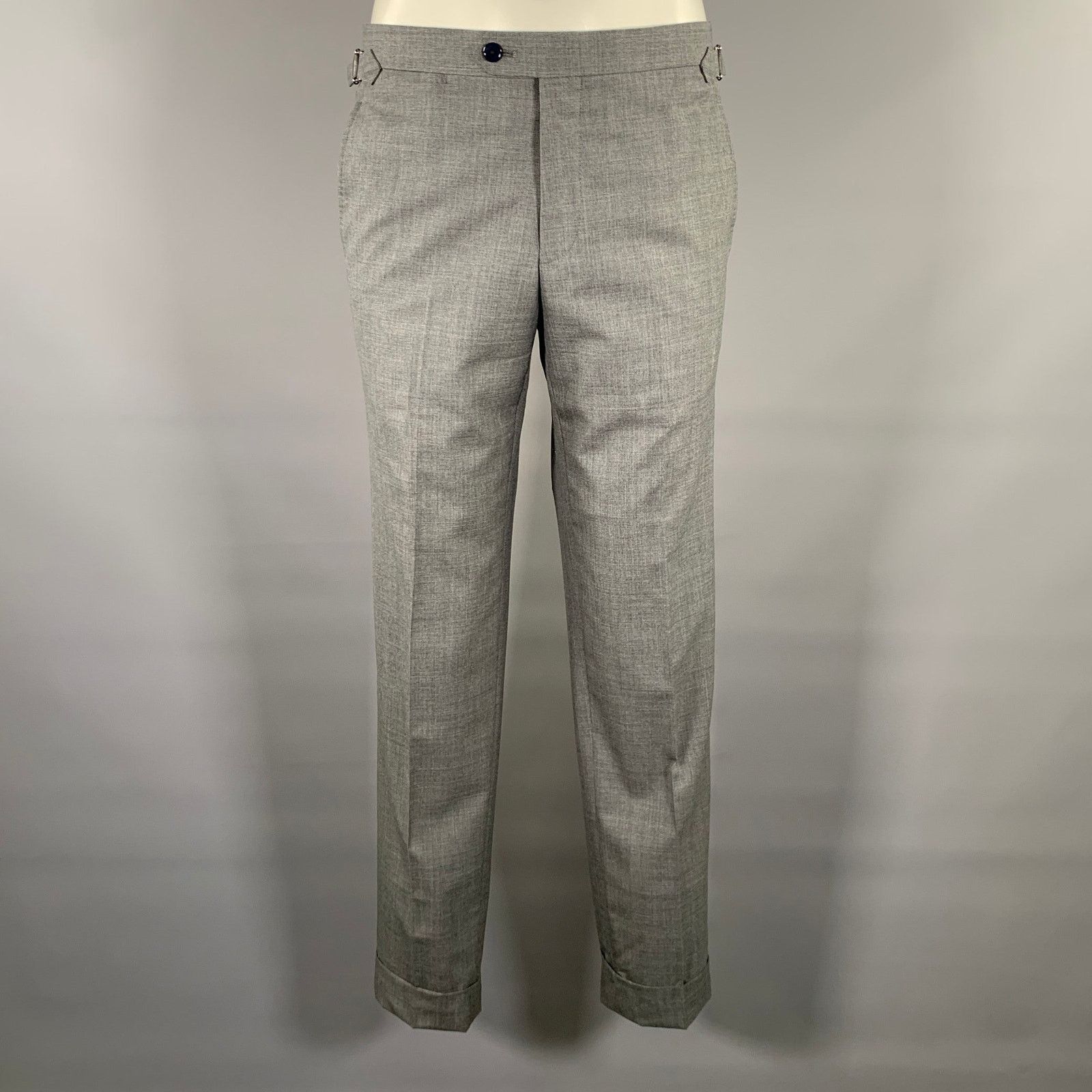 Other ATELIER MUNRO Size 32 Grey Wool Slim Fit Dress Pants Size US 32 / EU 48 - 1 Thumbnail
