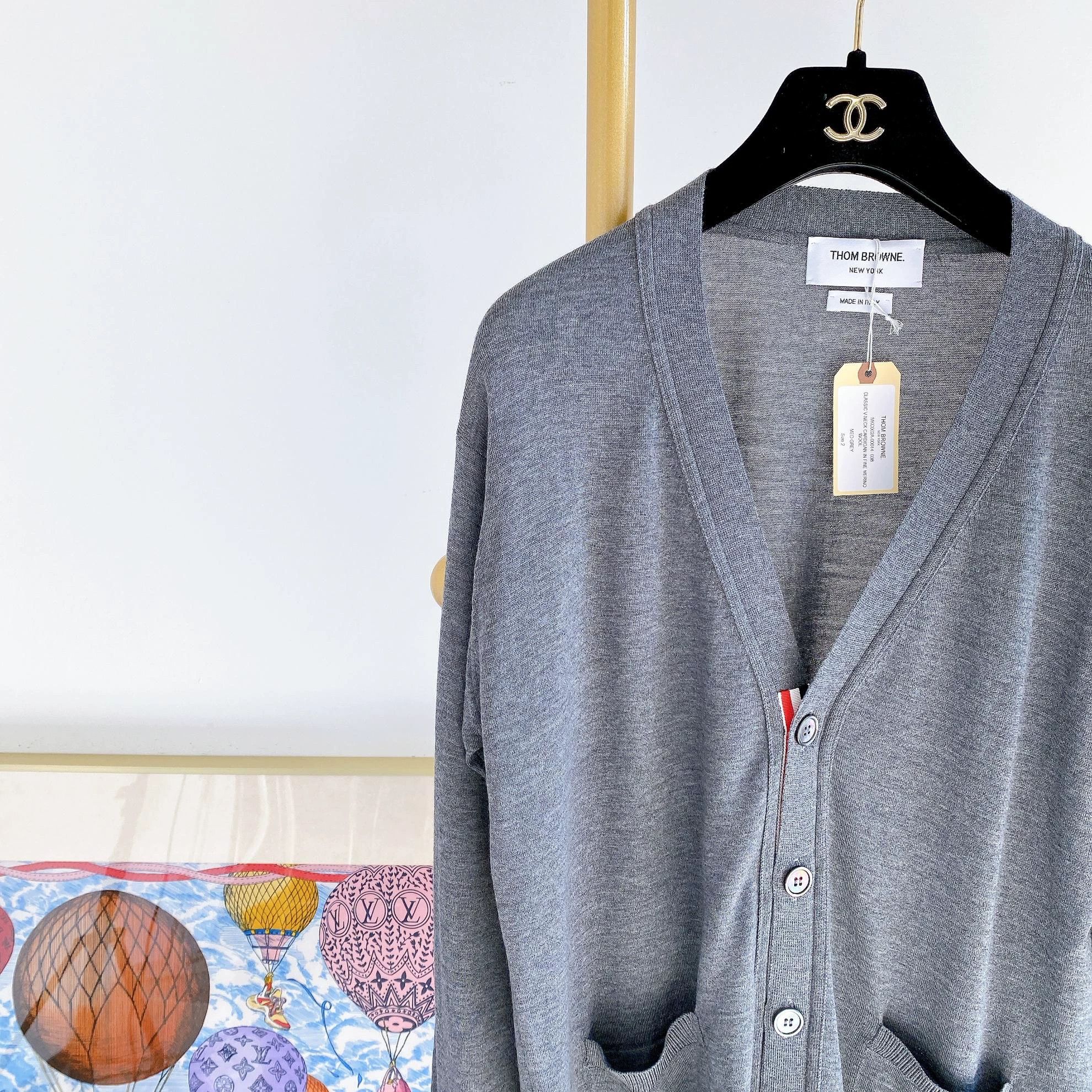 Thom Browne Thom Browne Gray Knit Cardigan Size 2 New with Tags Size US M / EU 48-50 / 2 - 3 Thumbnail