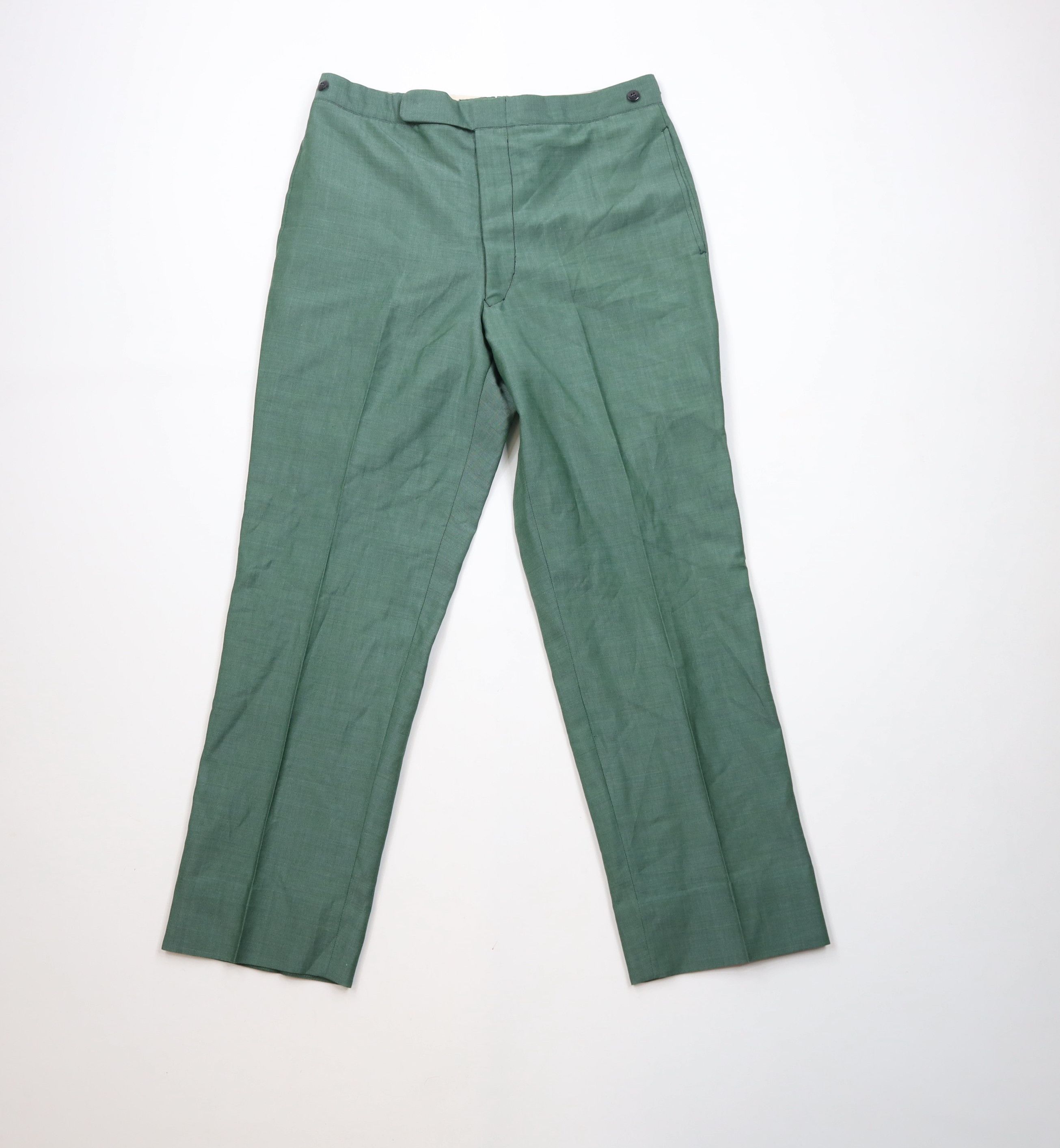 Vintage Vintage 50s 60s Streetwear Chambray Wool Chino Pants USA Size US 30 / EU 46 - 1 Thumbnail