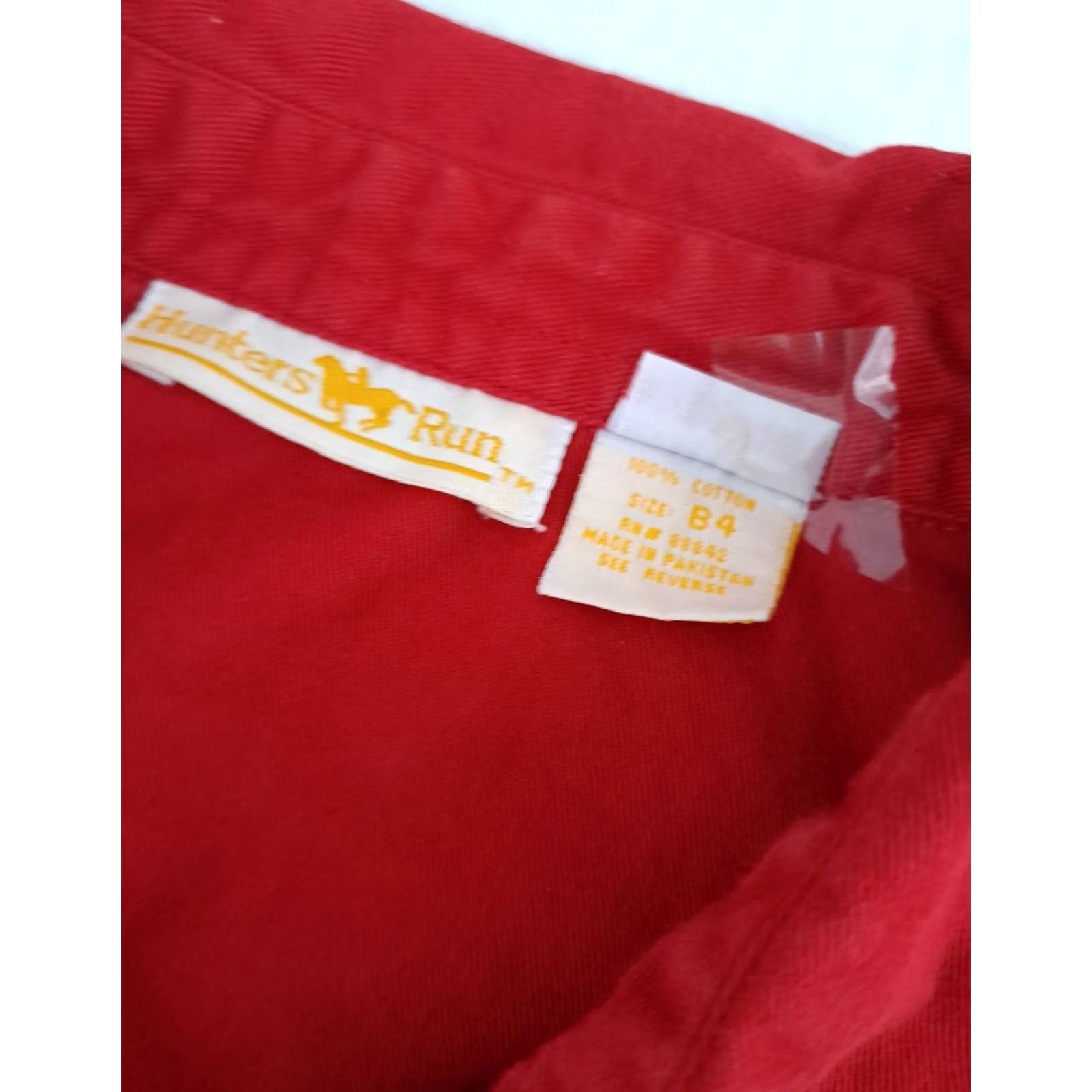 Hunter VINTAGE Hunters run Shirt Mens 2XL Red Heavy Canvas Metal Button Outdoor Size US XXL / EU 58 / 5 - 2 Thumbnail