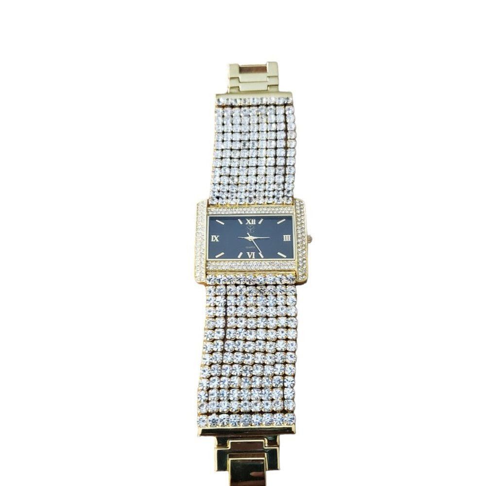 Designer Suzanne Somers Vintage Rhinestone & Gold Tone Watch Size ONE SIZE - 1 Thumbnail