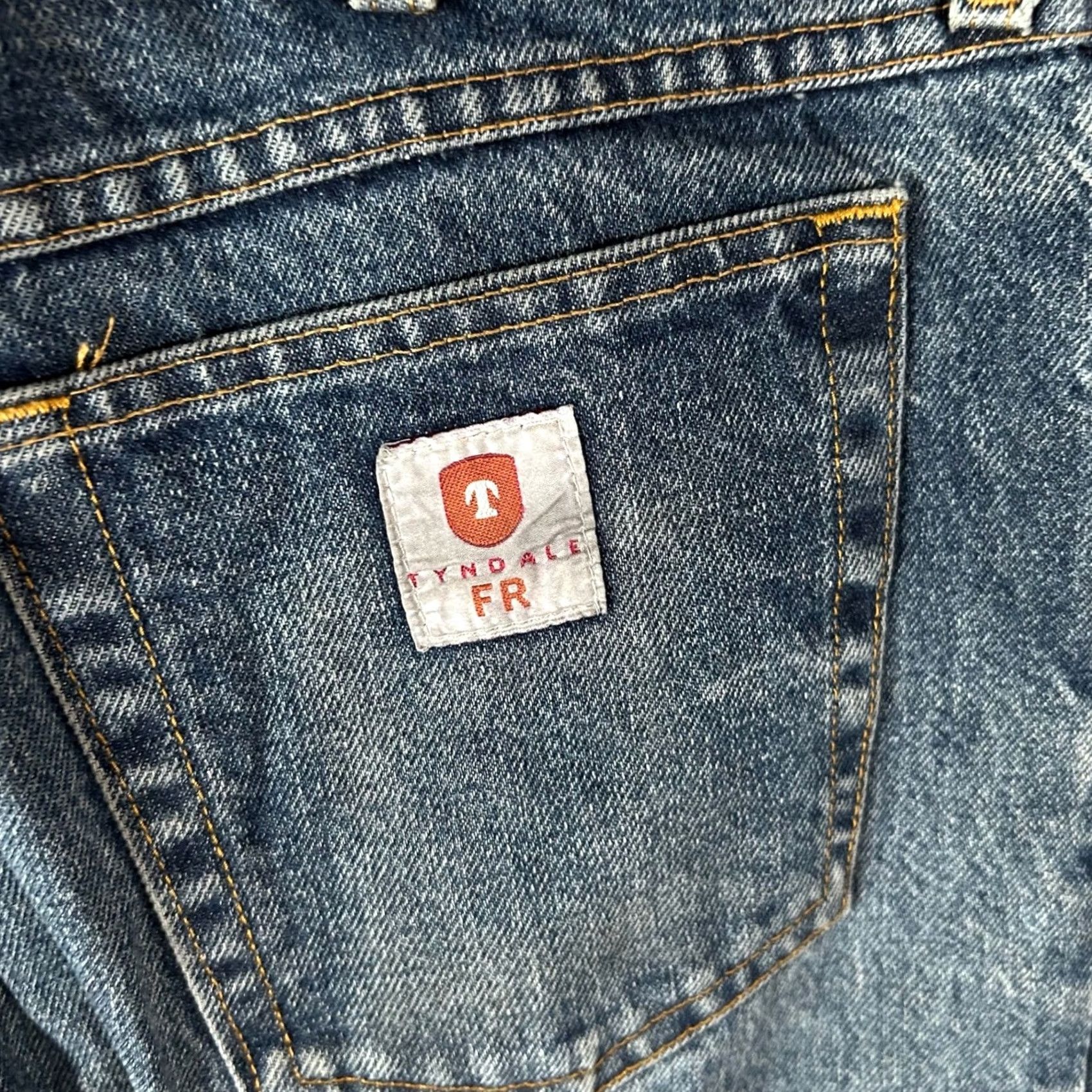 Denime Tyndale Flame-Resistant Denim Jeans Mens 34x32 Blue Straight 5-Pocket Cotton Denim United States 1230T Size US 34 / EU 50 - 3 Thumbnail