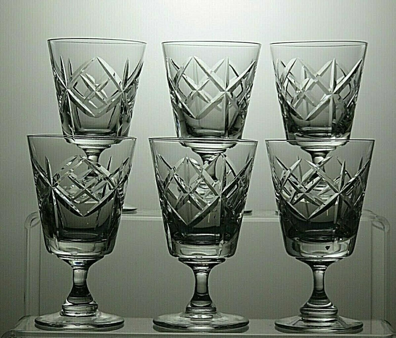 Tudor Tudor Crystal Walsingham Cut Set Of 6 Sherry Glasses 4 1/4" Size ONE SIZE - 3 Thumbnail