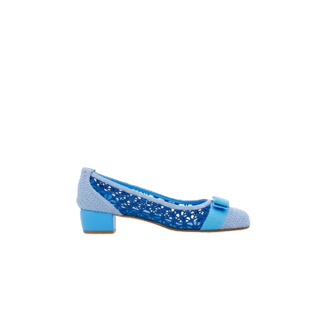Salvatore Ferragamo o1s1rm0924 Vara Bow Pump in Azure Size US 7.5 / IT 37.5 - 1 Thumbnail