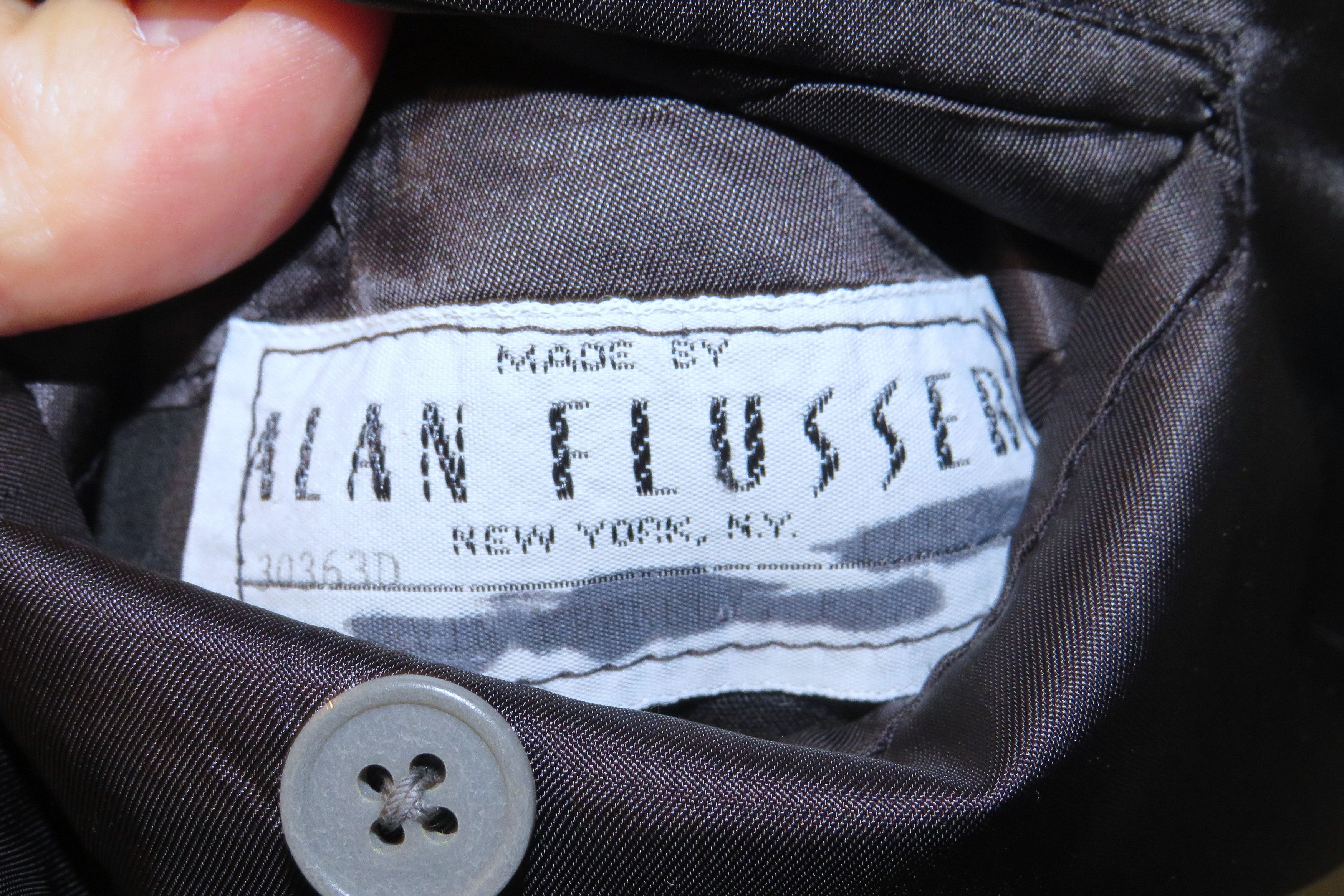 Alan Flusser Gray Houndstooth Overplaid Two Button Suit 40R Size 40L - 17 Thumbnail