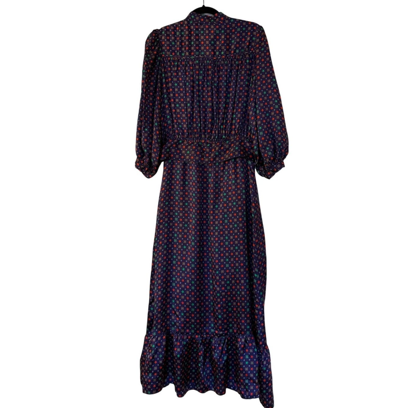 Sandro Sandro NWT Purple Tie-Waist Gathered Satin Midi Dress Size S / US 4 / IT 40 - 2 Thumbnail