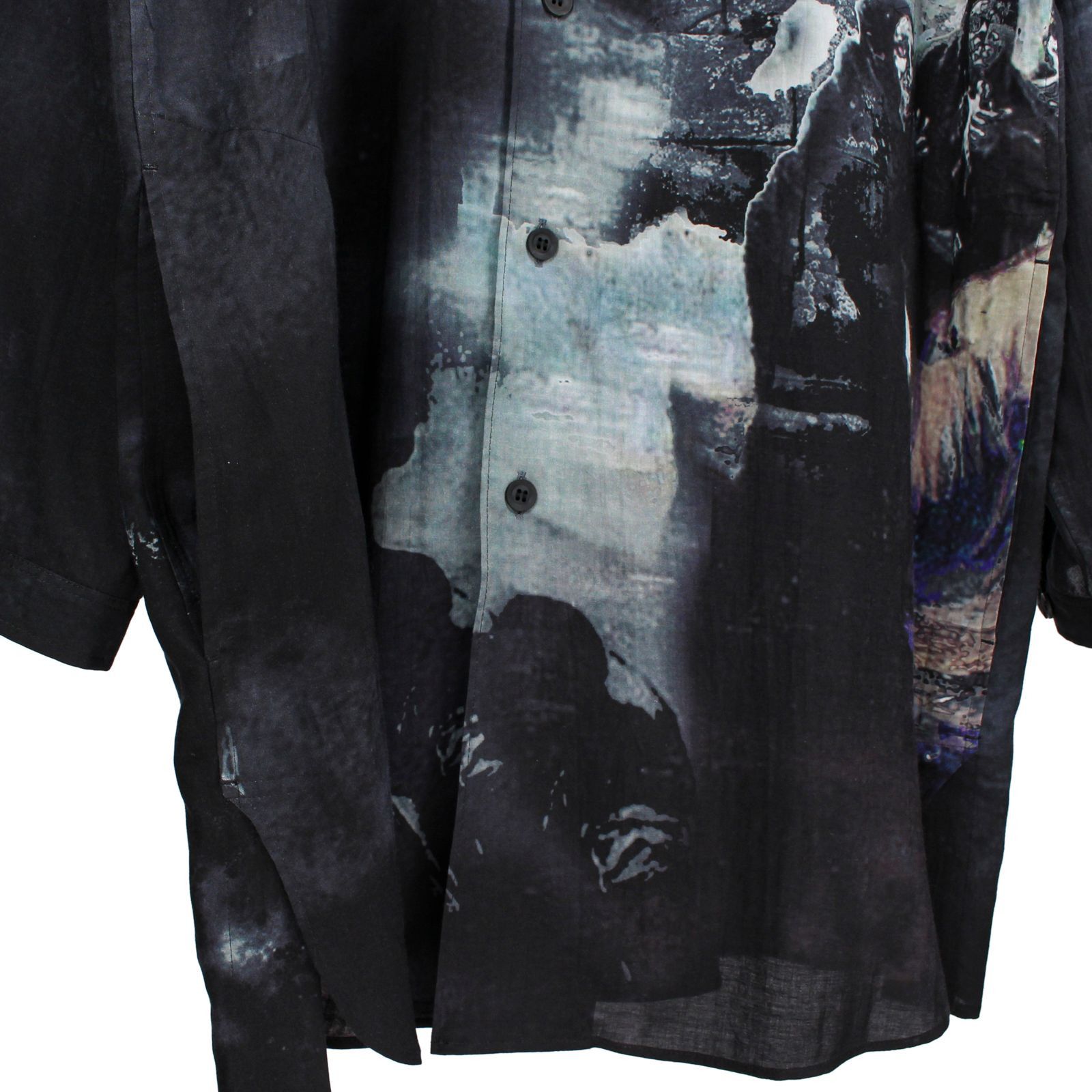 Yohji Yamamoto Yohji Yamamoto Pour Homme - Printed side gusset Blouse Size US M / EU 48-50 / 2 - 15 Thumbnail