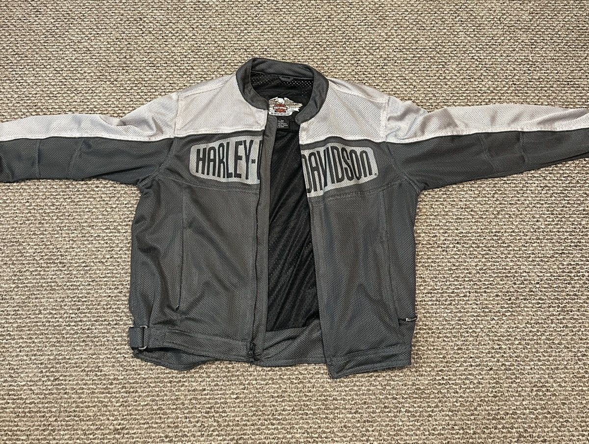 Harley Davidson Harley Davidson vintage grey and white lightweight jacket Size US L / EU 52-54 / 3 - 1 Thumbnail