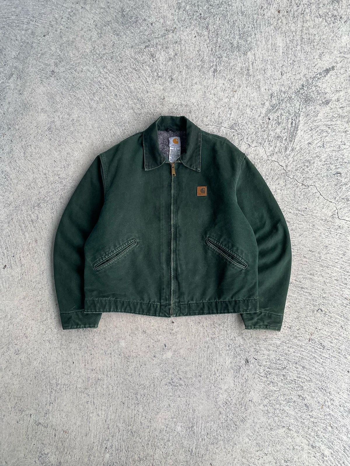 image of Carhartt Detroit Jacket J146 Spc in Spruce Green, Men's (Size Large)