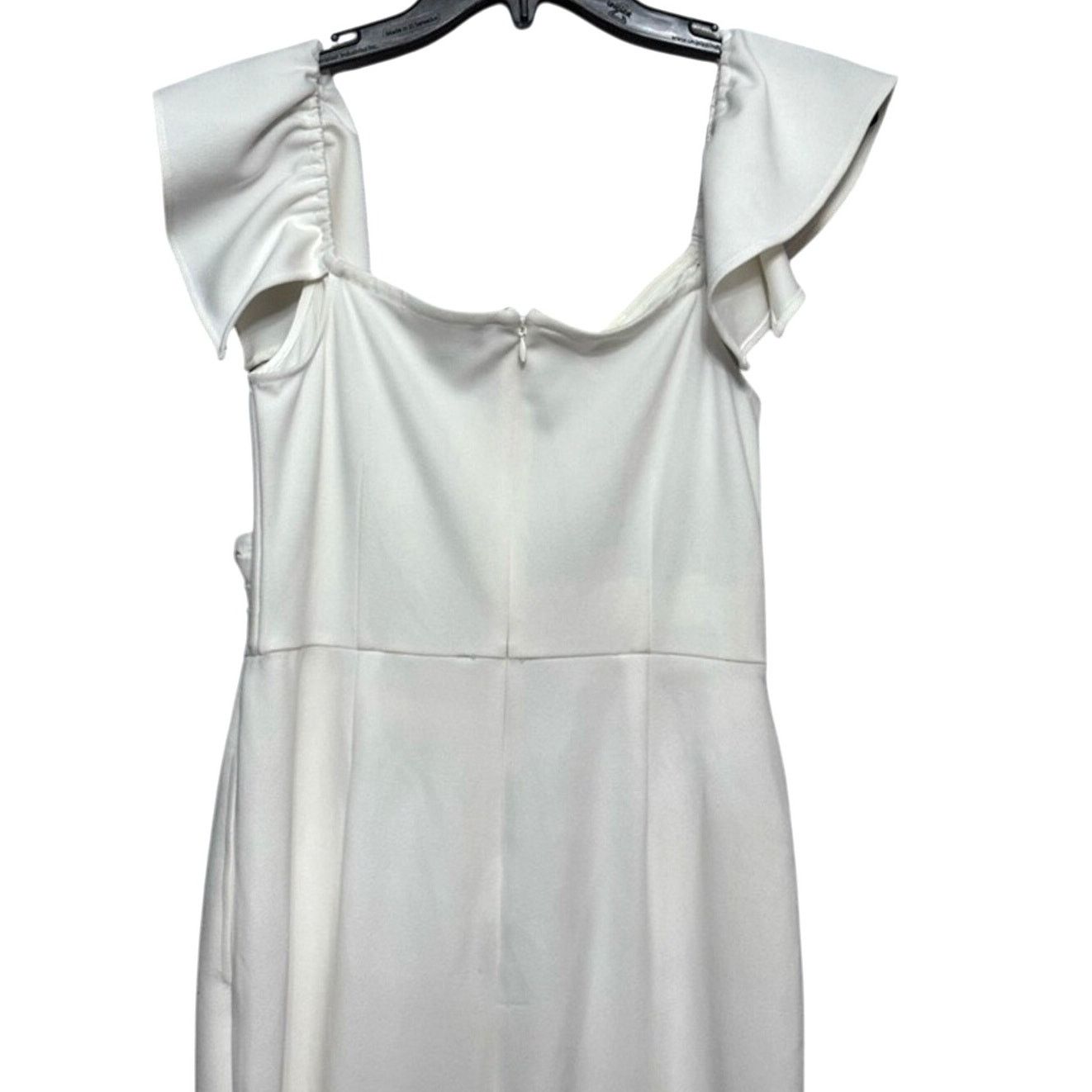 Other Chelsea 28 Off Shoulder Jumpsuit Flutter Sleeve White W US S Size 27" / US 4 / IT 40 - 6 Thumbnail