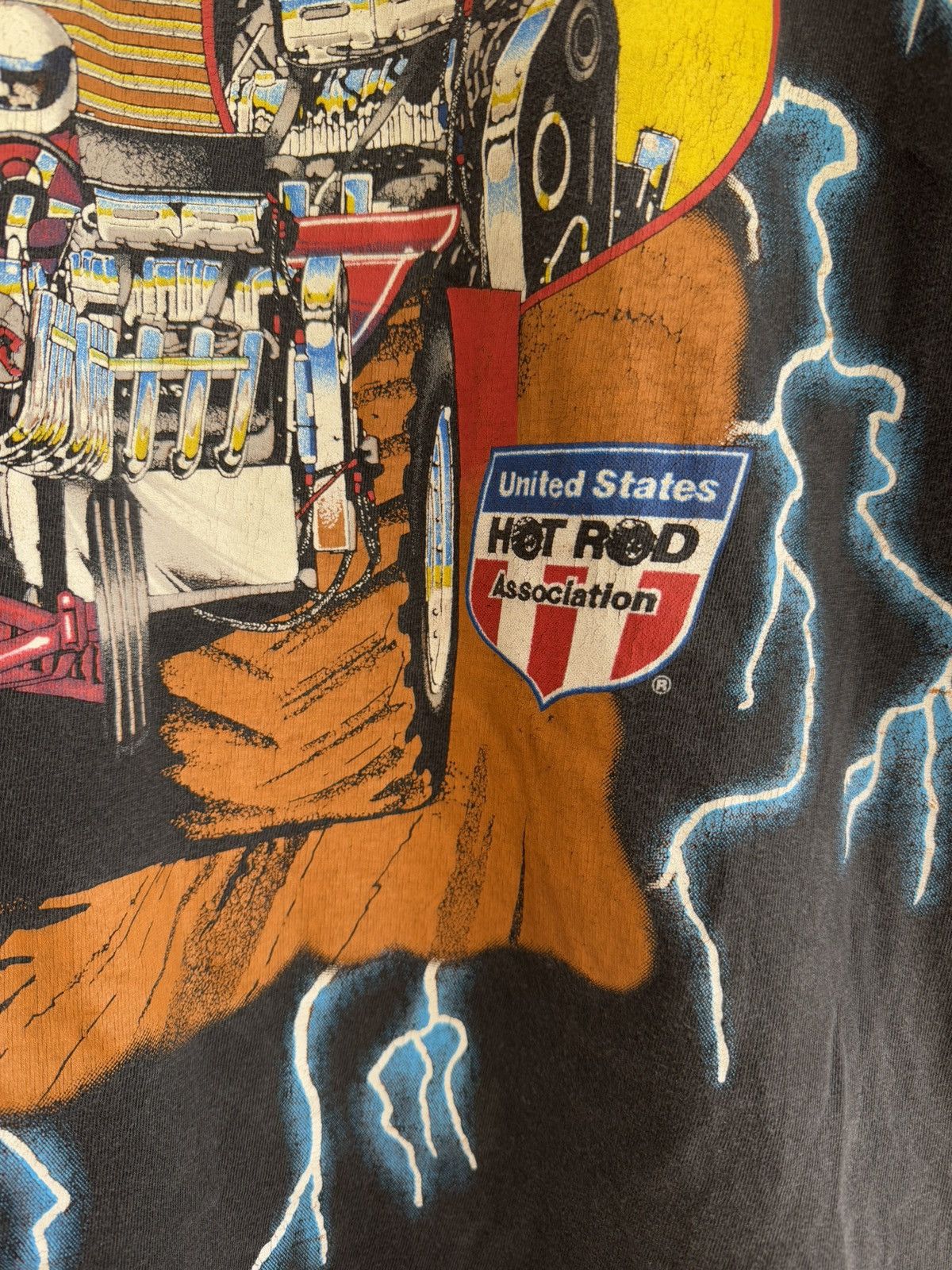 Vintage Very Rare 90’s Gods Of Thunder Hot Rod T-shirt Vintage Tee Size US L / EU 52-54 / 3 - 16 Thumbnail