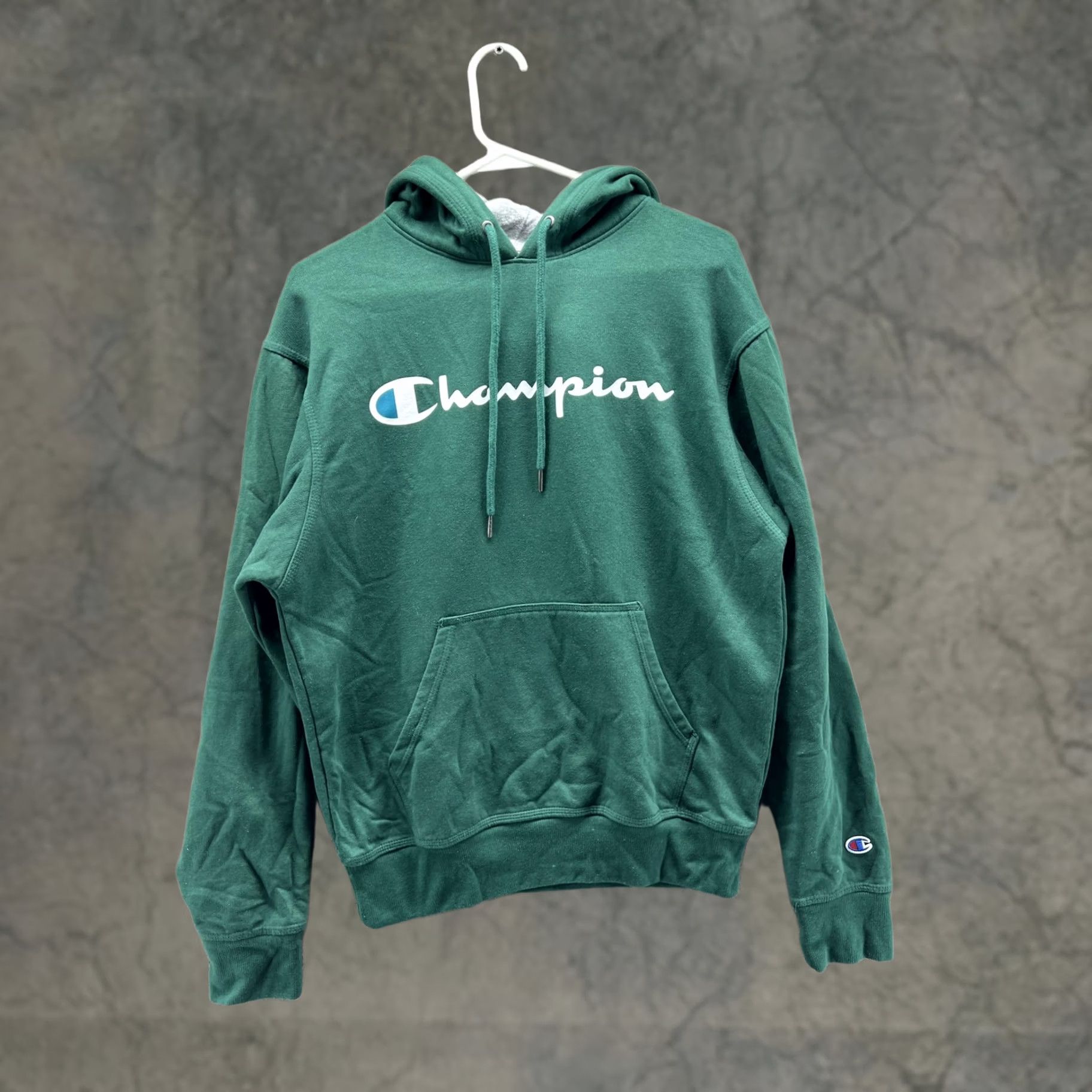 Champion Champion Hoodie Mens Small Green Front Graphic Logo Pullover Fleece Sweatshirt Size US S / EU 44-46 / 1 - 1 Thumbnail